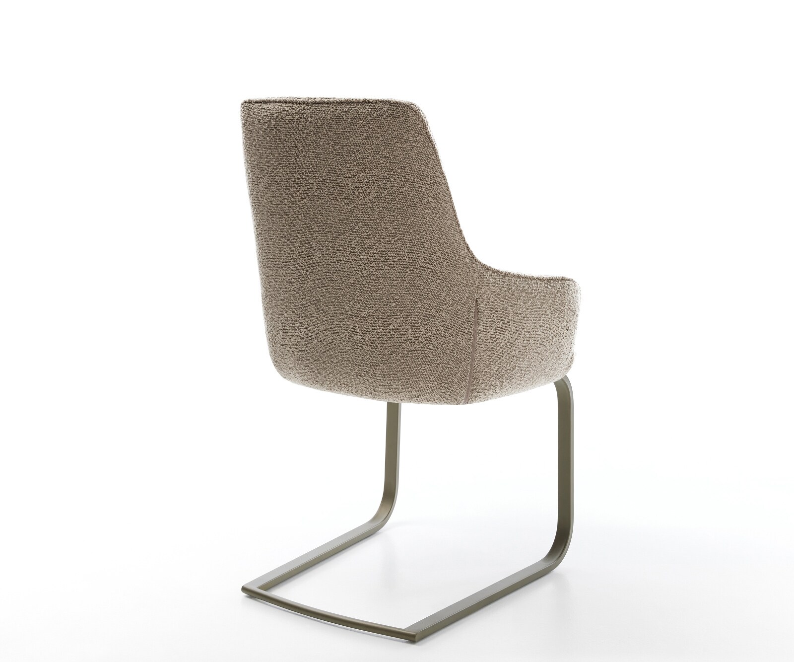 Cantilever Zelia-Flex avec accoudoirs bouclé boue pied cantilever plat aspect titane ressorts ensachés 5