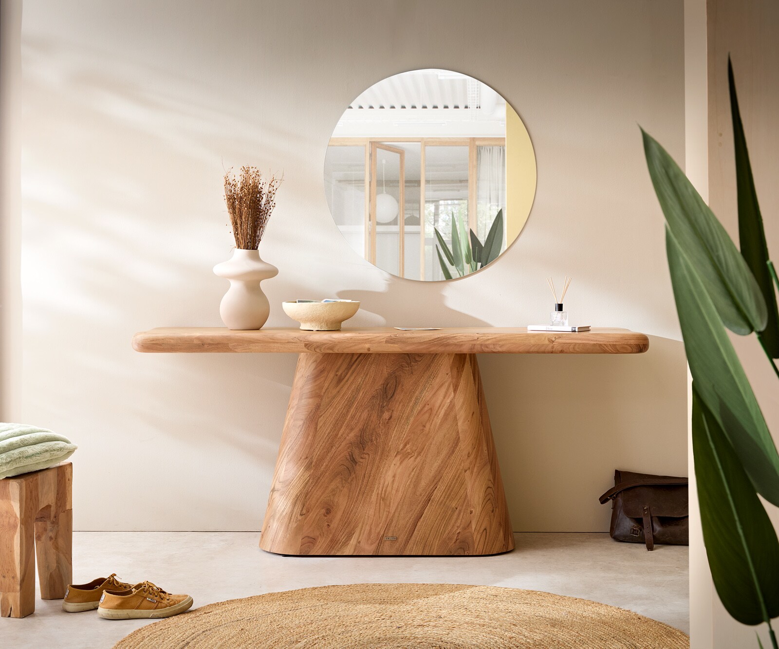 Table-console Suva 180x45 cm acacia naturel 1