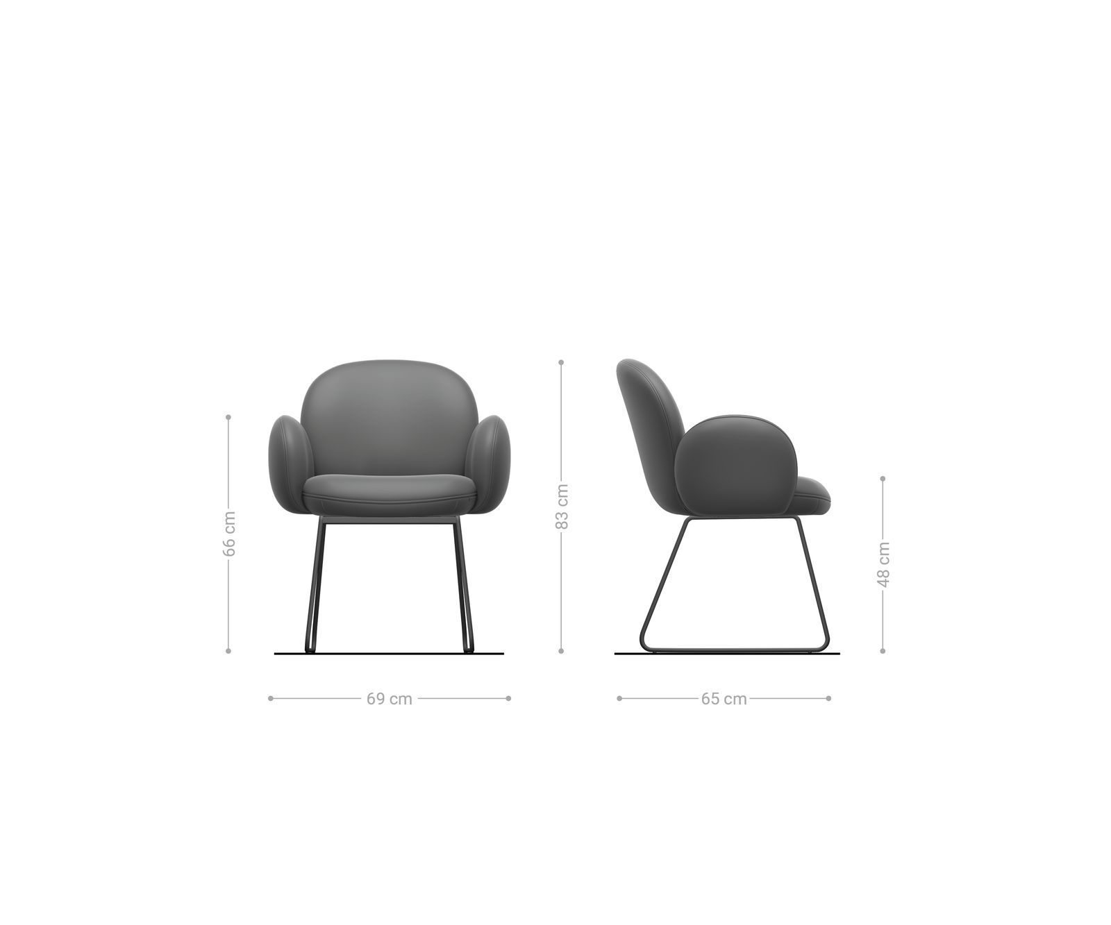 Chaise-de-salle-à-manger Nube-Flex avec accoudoirs tissu tissé doux beige pied trapèze acier inoxydable resorts ensachés 6