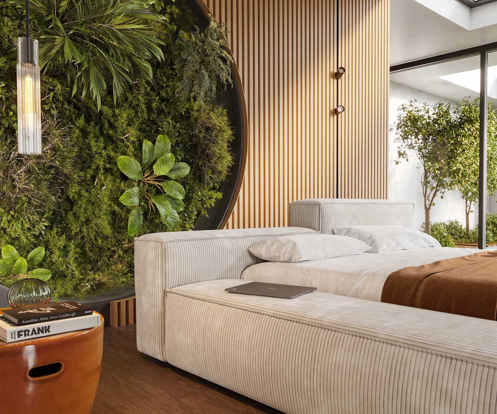 Sommier-rembourré Kalinea 140x200 cm Velours côtelé Beige 5 Sommier-rembourré Kalinea 140x200 cm Velours côtelé Beige 5