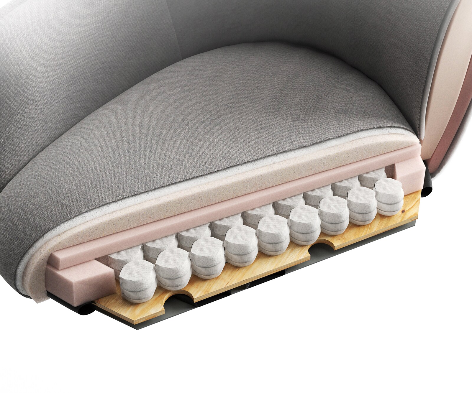 Chaise-de-salle-à-manger Zoa-Flex microvelours taupe vintage pied croisé conique noir ressorts ensachés 6