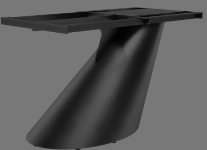 Piètement de table Cono métal noir 3