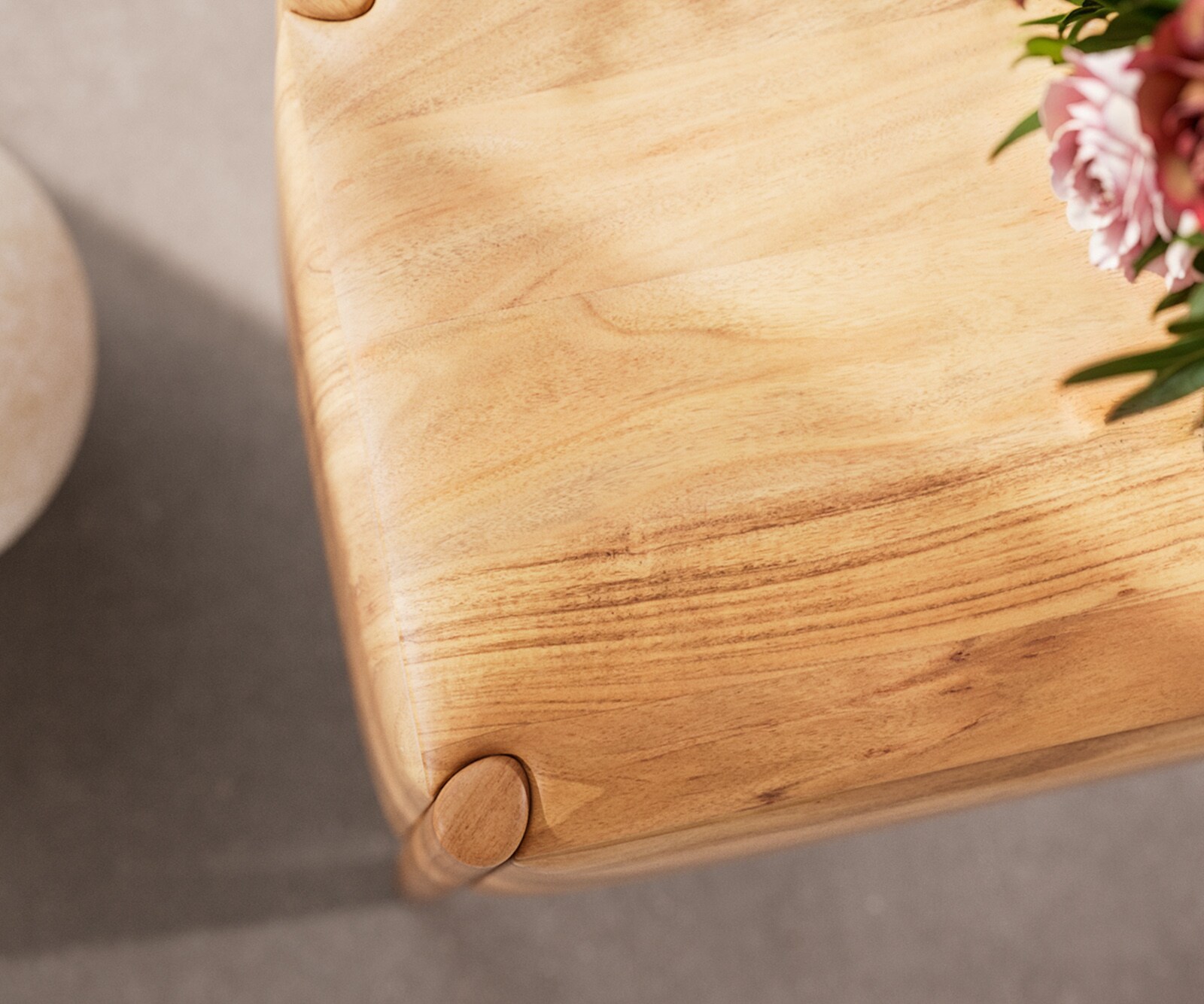 Buffet Simcha 145 cm acacia naturel 2 portes 3 tiroirs 4