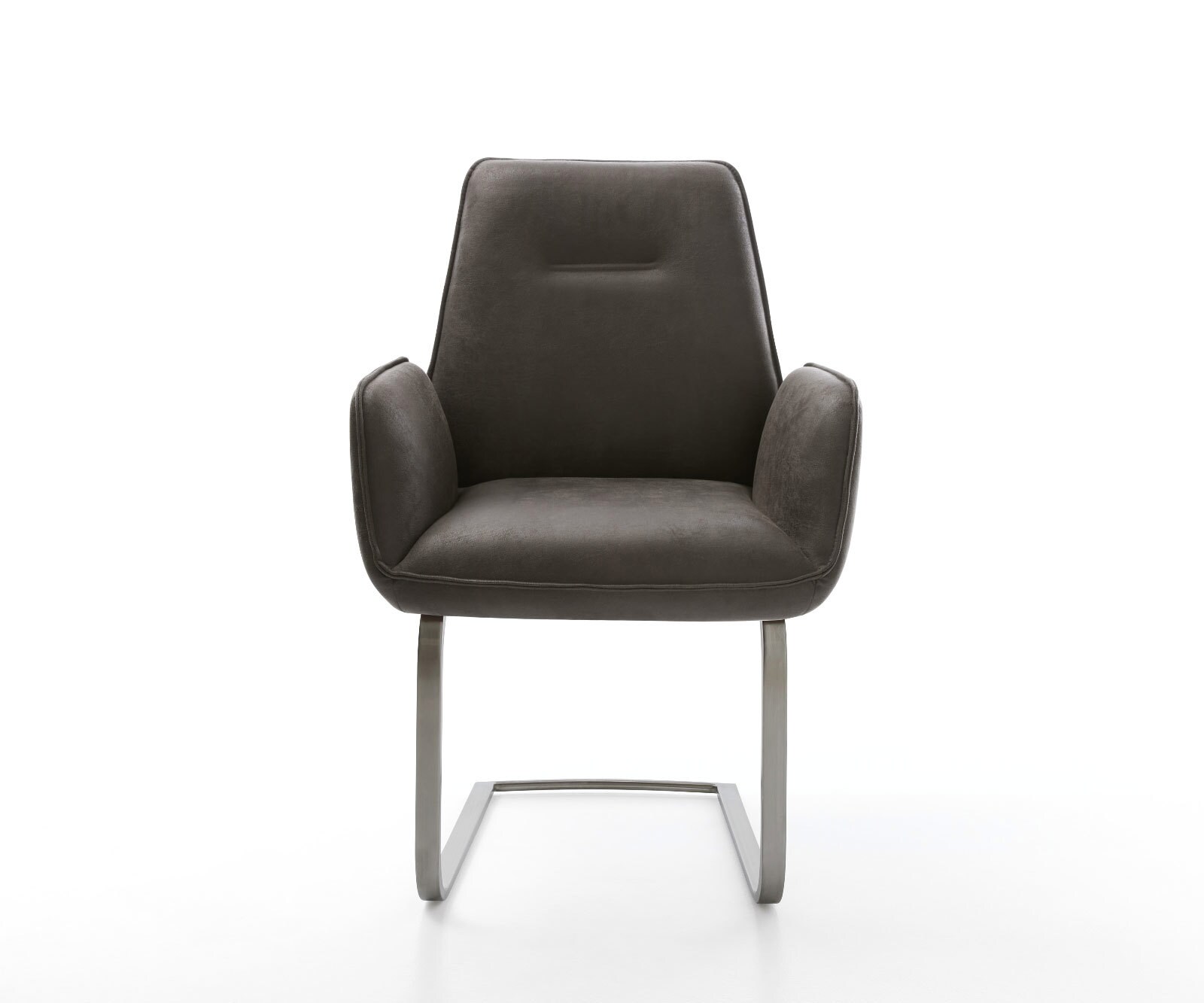 Cantilever Zoa-Flex microvelours anthracite vintage pied cantilever plat grafiete ressorts ensachés 2