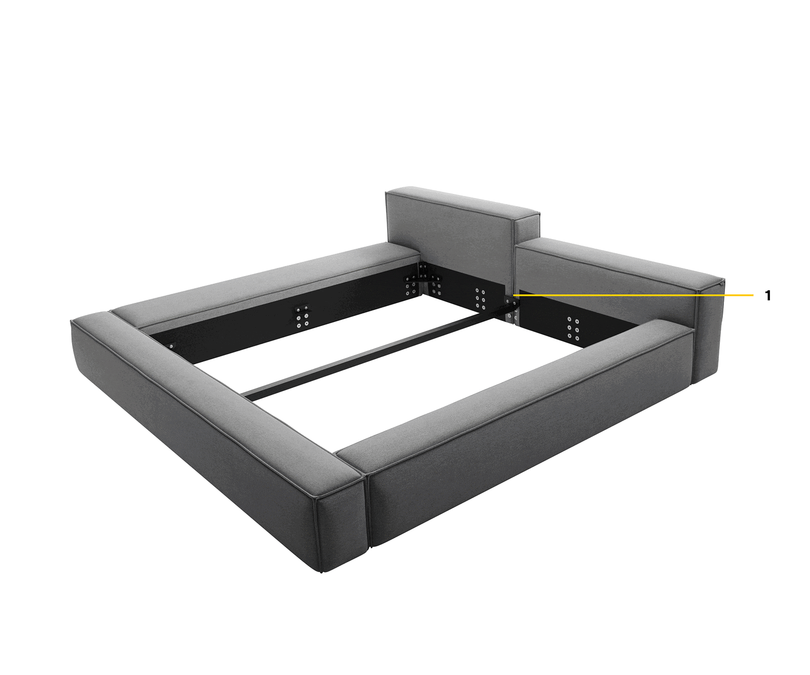 Sommier-rembourré Kalinea 180x200 cm microfibre grise 7