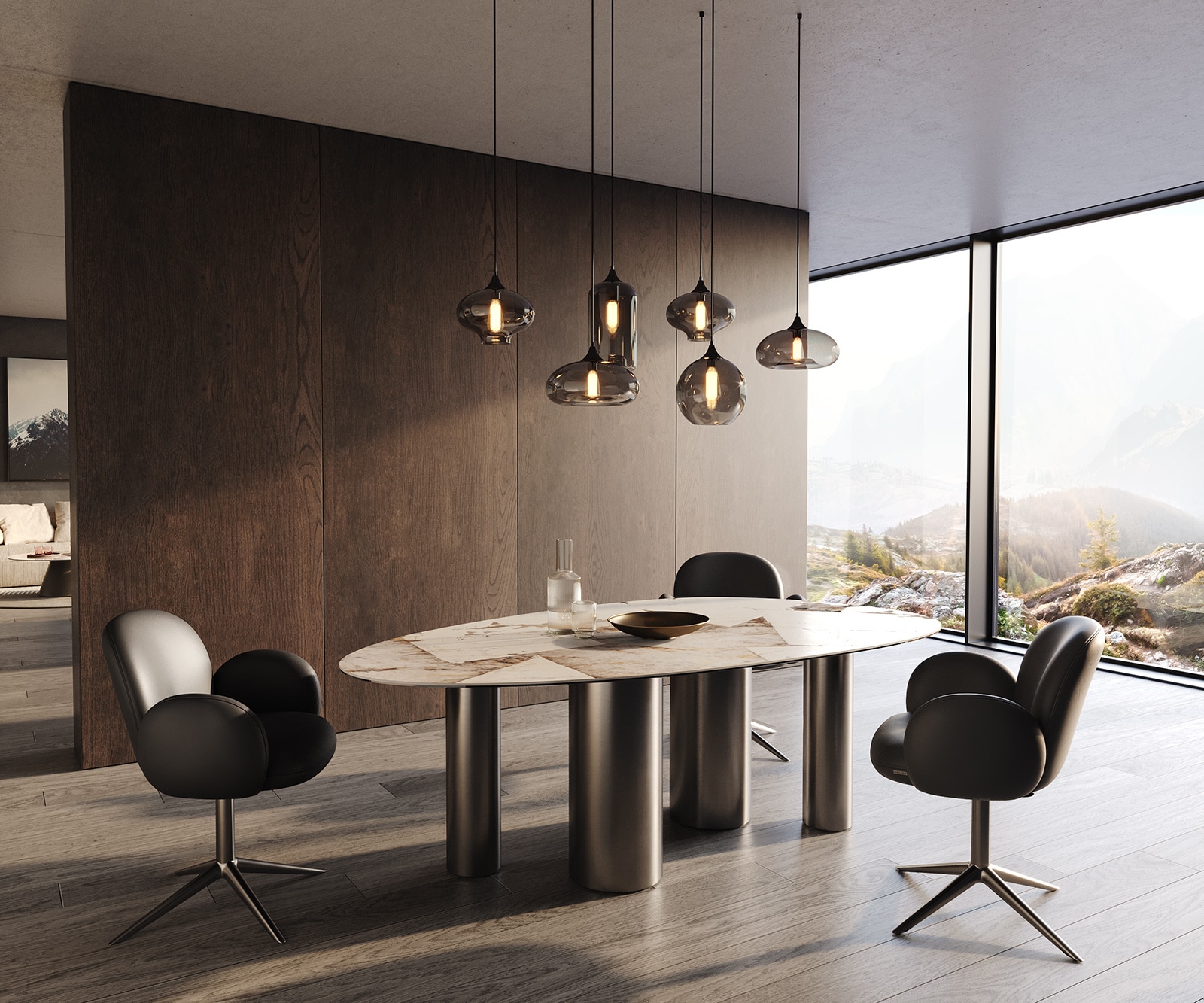 Table à manger Edge Oval 220x120 Céramique Iris FMG Patagonia Lappato Pilier Acier inoxydable Graphite 5 Table à manger Edge Oval 220x120 Céramique Iris FMG Patagonia Lappato Pilier Acier inoxydable Graphite 5