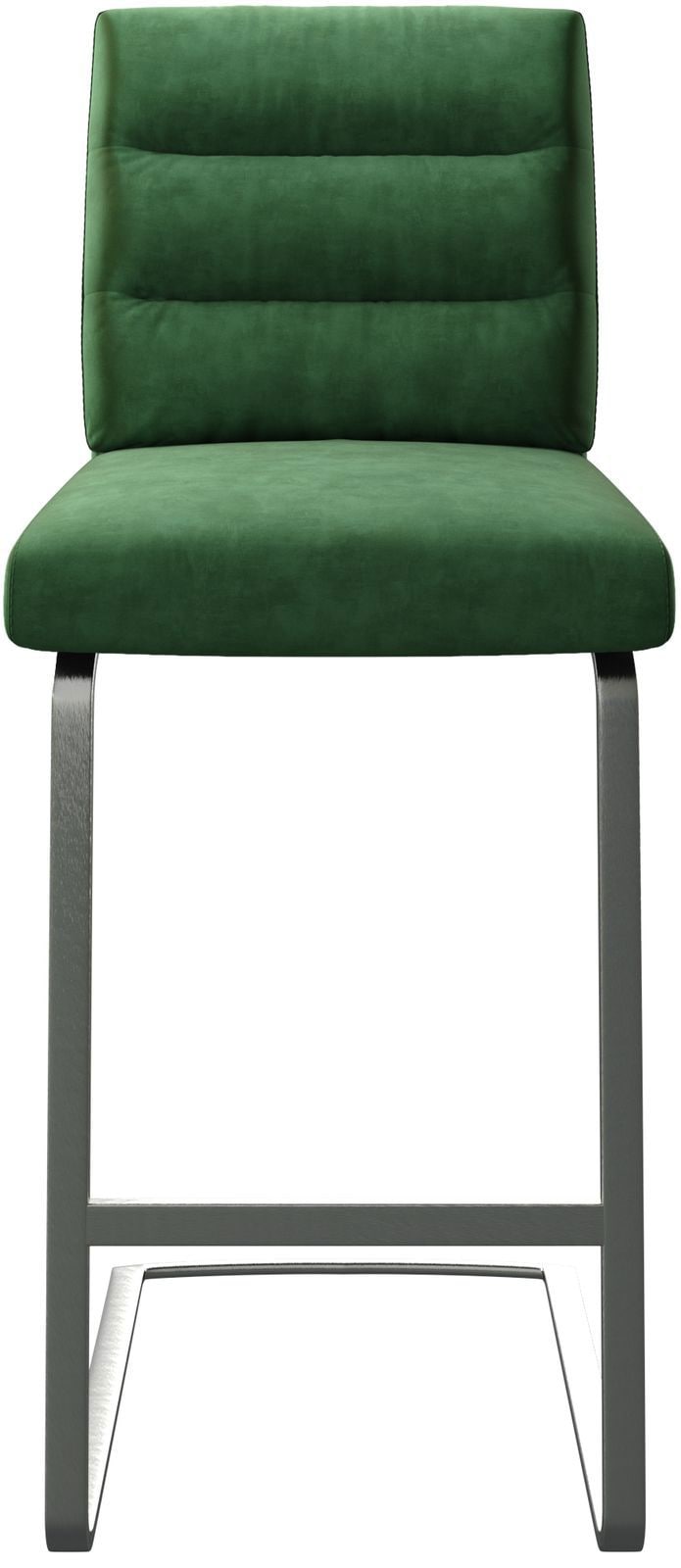 Chaise-de-bar Pela-Flex velours vert chaise cantilever acier plat inoxydable 3 Chaise-de-bar Pela-Flex velours vert chaise cantilever acier plat inoxydable 3