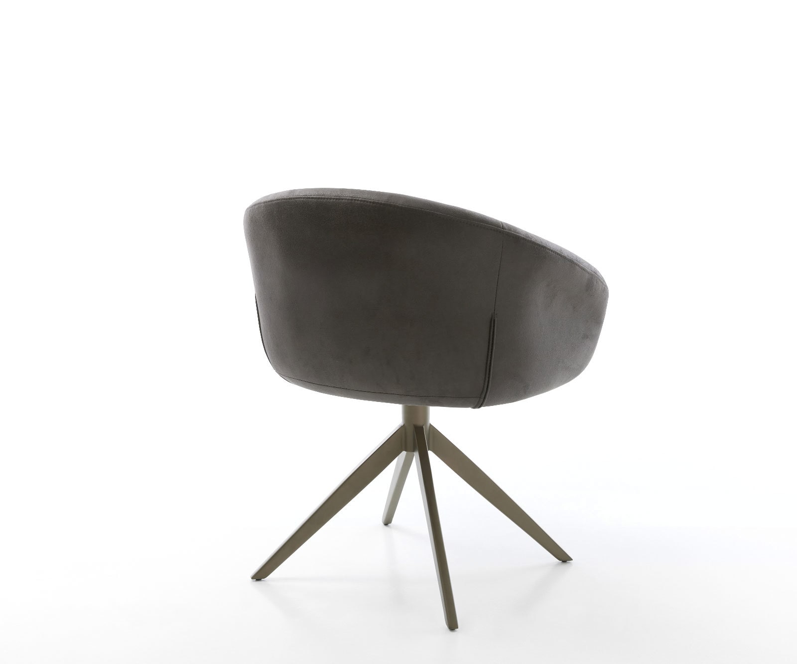 Chaise-pivotante Vinka-Flex microvelours anthracite vintage pied croisé large aspect titane pivotement sur 360° fonction bascule ressorts ensachés 4 Chaise-pivotante Vinka-Flex microvelours anthracite vintage pied croisé large aspect titane pivotement sur 360° fonction bascule ressorts ensachés 4