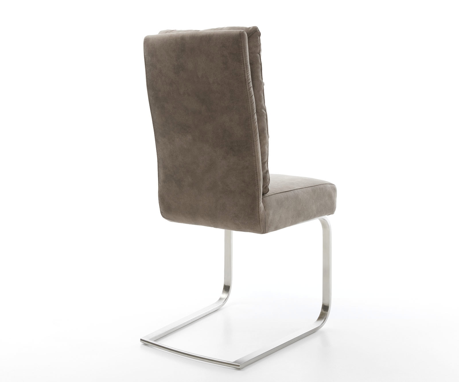 Cantilever Pela-Flex microvelours taupe vintage pied cantilever plat acier inoxydable brossé ressorts ensachés 4 Cantilever Pela-Flex microvelours taupe vintage pied cantilever plat acier inoxydable brossé ressorts ensachés 4