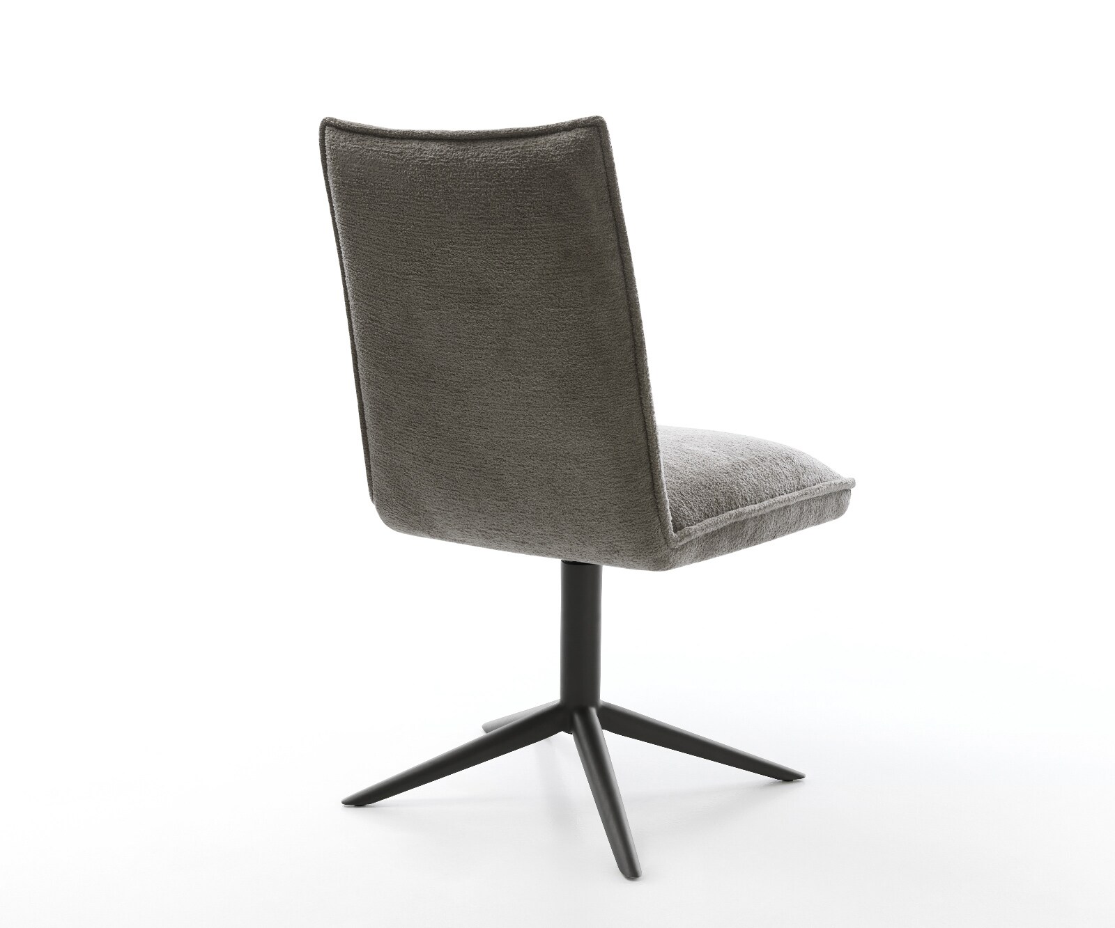Chaise-pivotante Lelio-Flex bouclé doux couleur boue pied de chaise 4 branches noir pivotement sur 360° fonction bascule resorts ensachés 5