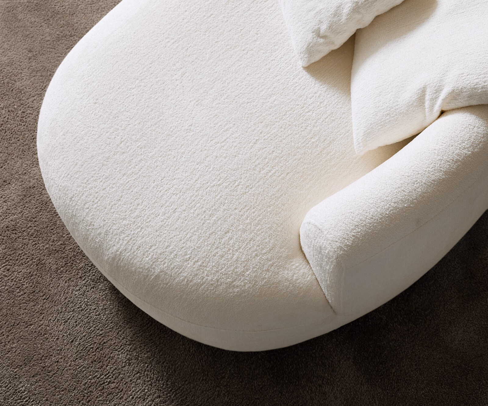 Canapé-Canapé Edina 330x170 cm Bouclé Soft Beige 7