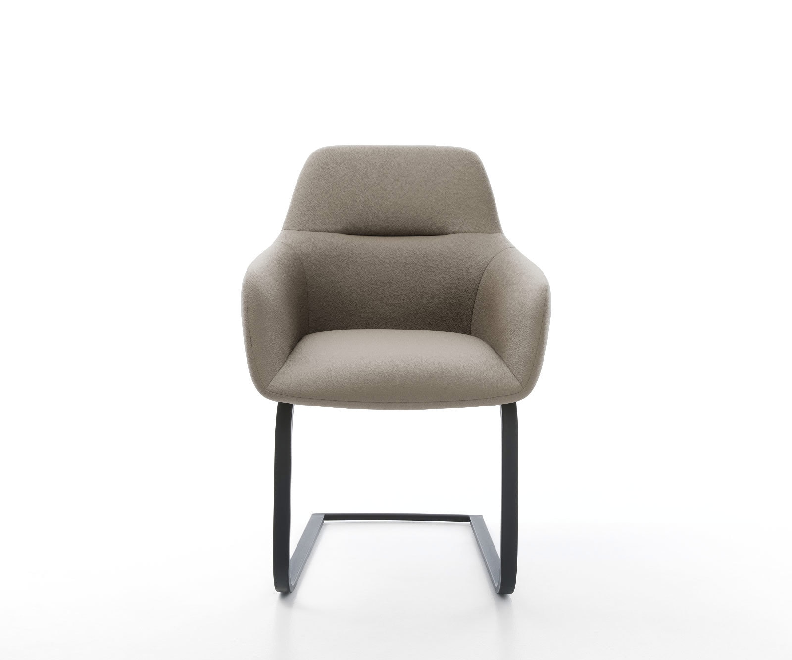 Cantilever Pejo-Flex cuir de vache couleur boue pied cantilever plat noir ressorts ensachés 2