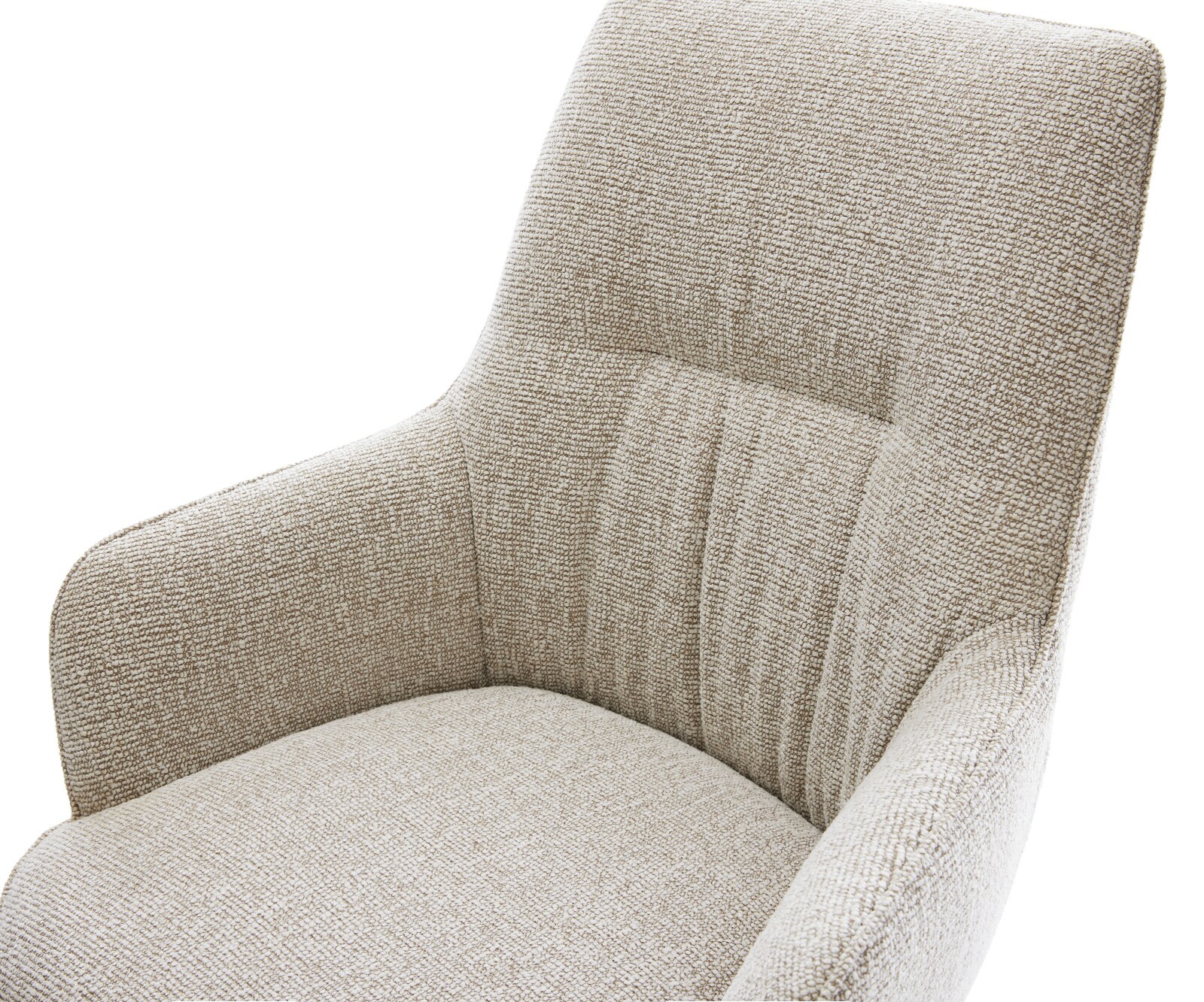 Cantilever Zelia-Flex avec accoudoirs tissu tissé doux beige pied cantilever plat grafiete ressorts ensachés 3