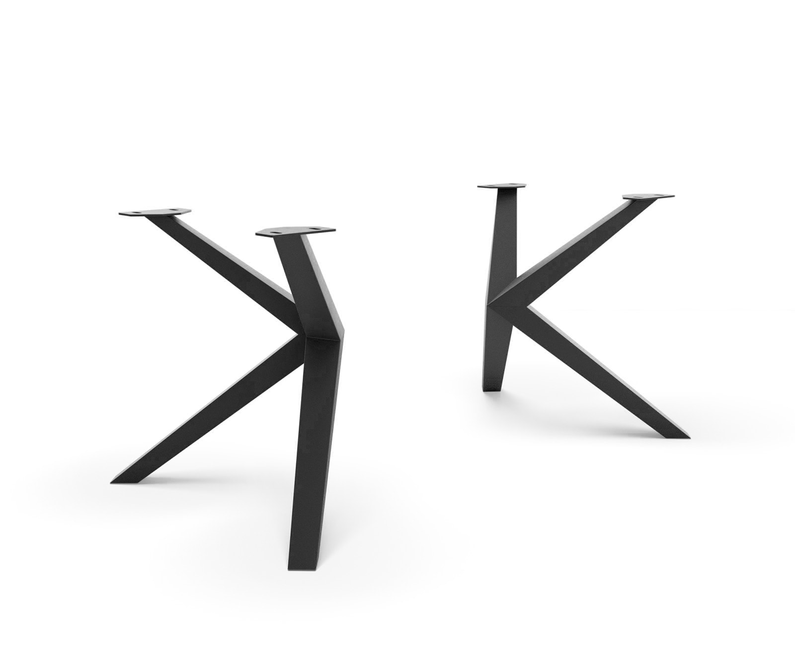 Piètement de table Zenthara anguleux métal noir (set de 2 pièces) Piètement de table Zenthara anguleux métal noir (set de 2 pièces)