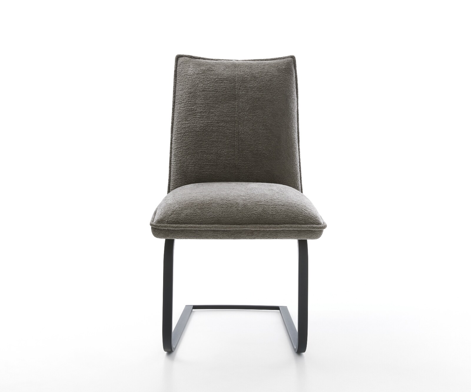 Cantilever Lelio-Flex bouclé doux couleur boue pied cantilever plat noir resorts ensachés 2