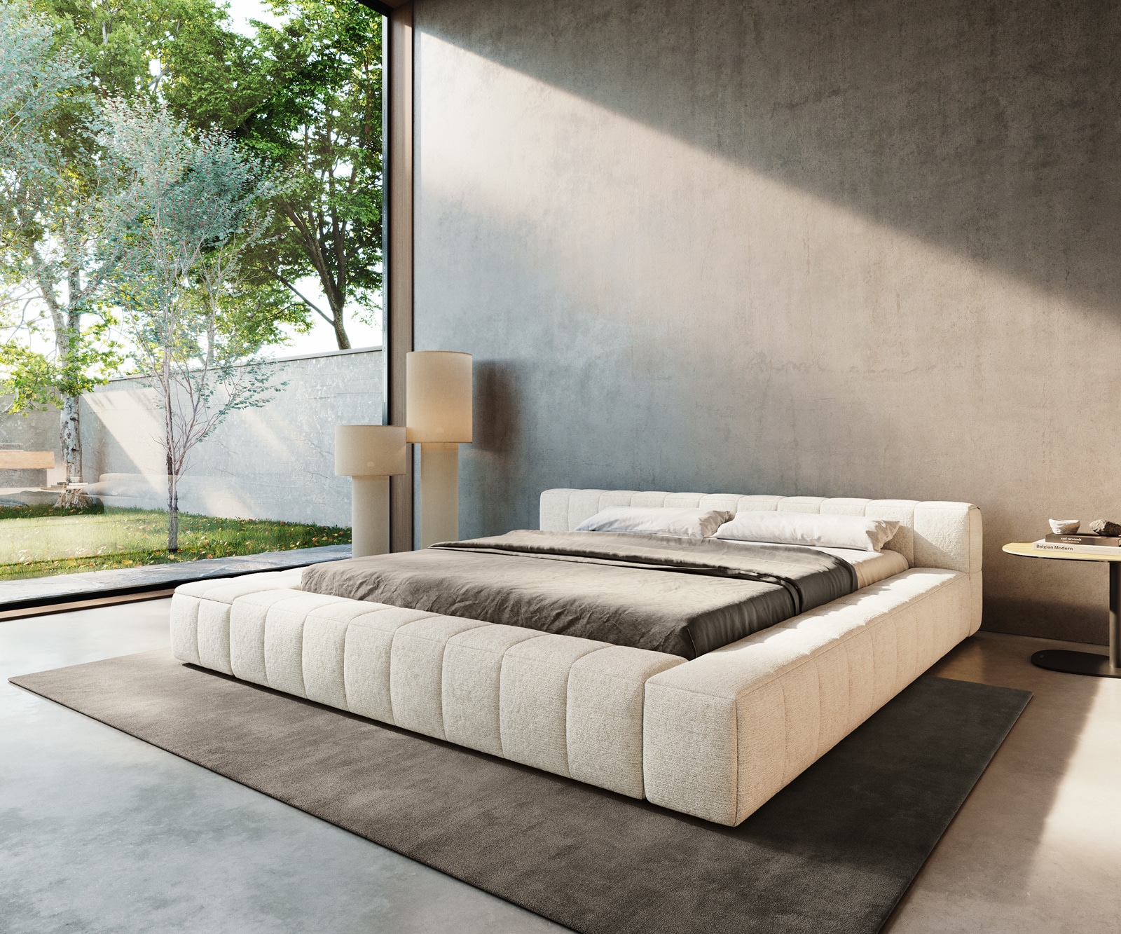 Sommier-rembourré Espazio 180x200 cm Bouclé Soft Beige