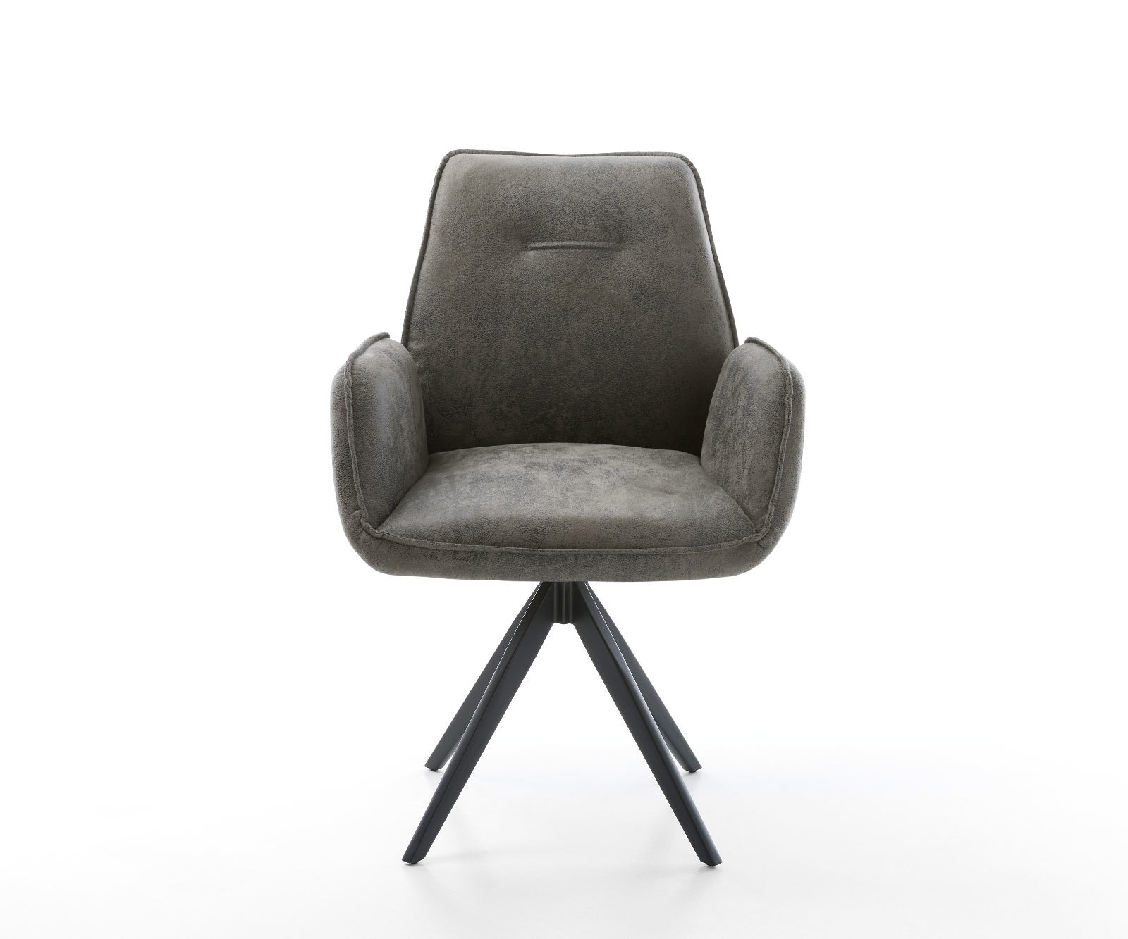 Chaise-de-salle-à-manger Zoa-Flex microvelours gris antique pied croisé angulaire noir ressorts ensachés 1 Chaise-de-salle-à-manger Zoa-Flex microvelours gris antique pied croisé angulaire noir ressorts ensachés 1