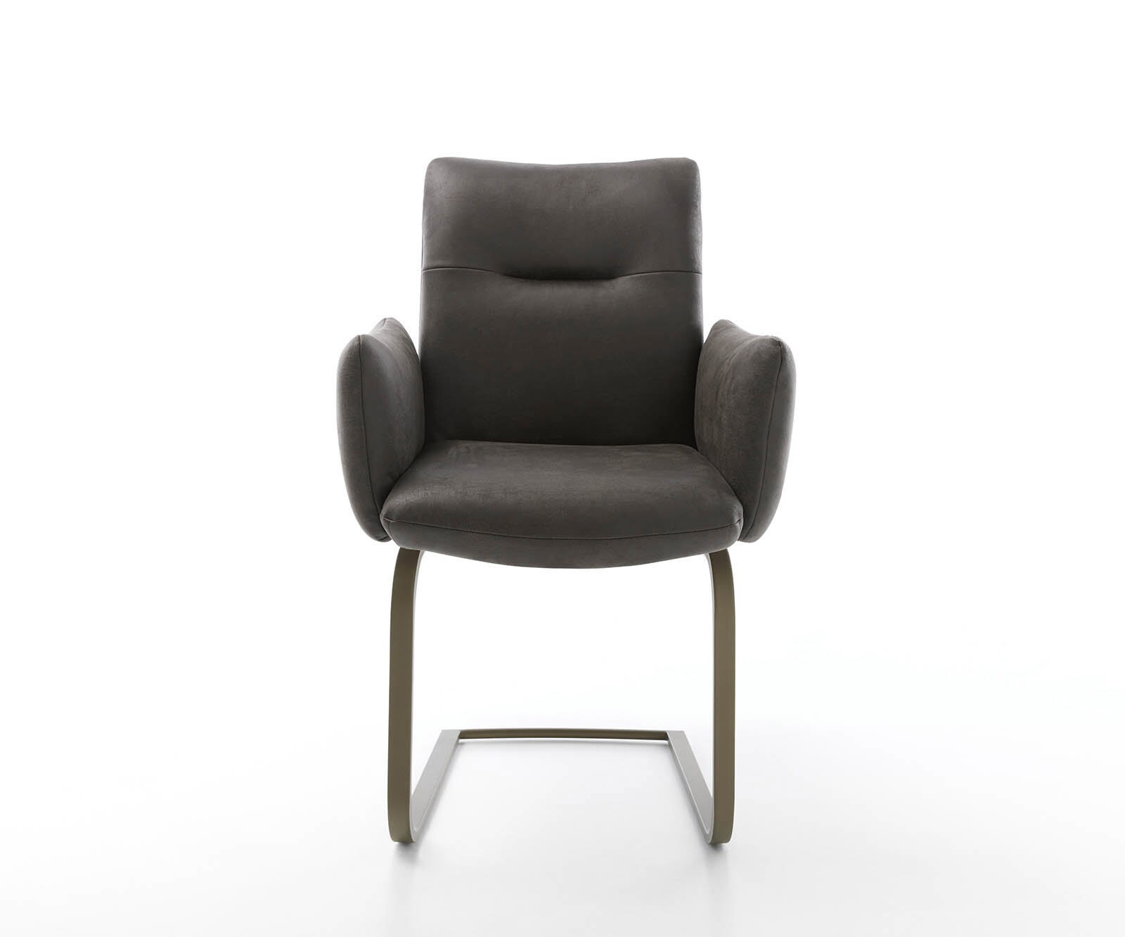 Cantilever Jova-Flex avec accoudoirs microvelours anthracite vintage pied cantilever plat aspect titane ressorts ensachés 1 Cantilever Jova-Flex avec accoudoirs microvelours anthracite vintage pied cantilever plat aspect titane ressorts ensachés 1