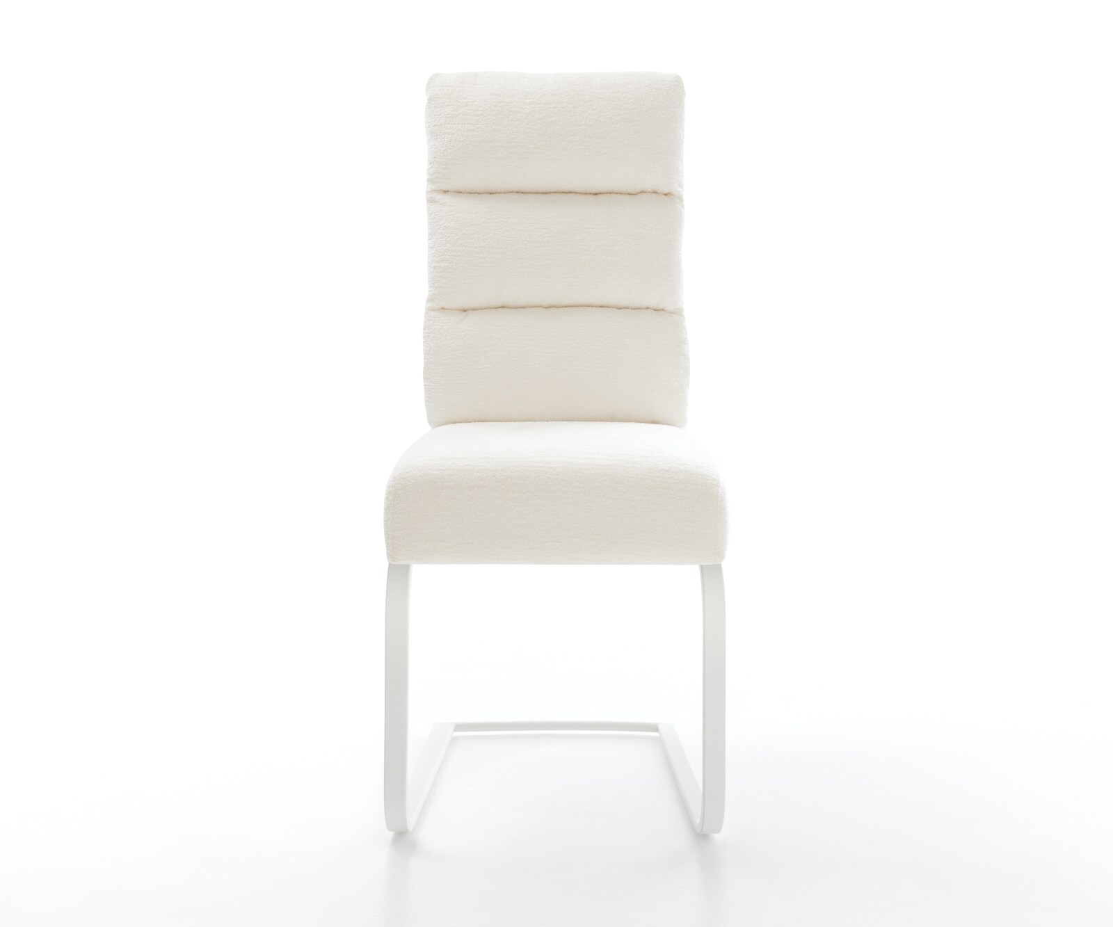 Cantilever Pela-Flex bouclé doux beige pied cantilever plat blanc resorts ensachés 2