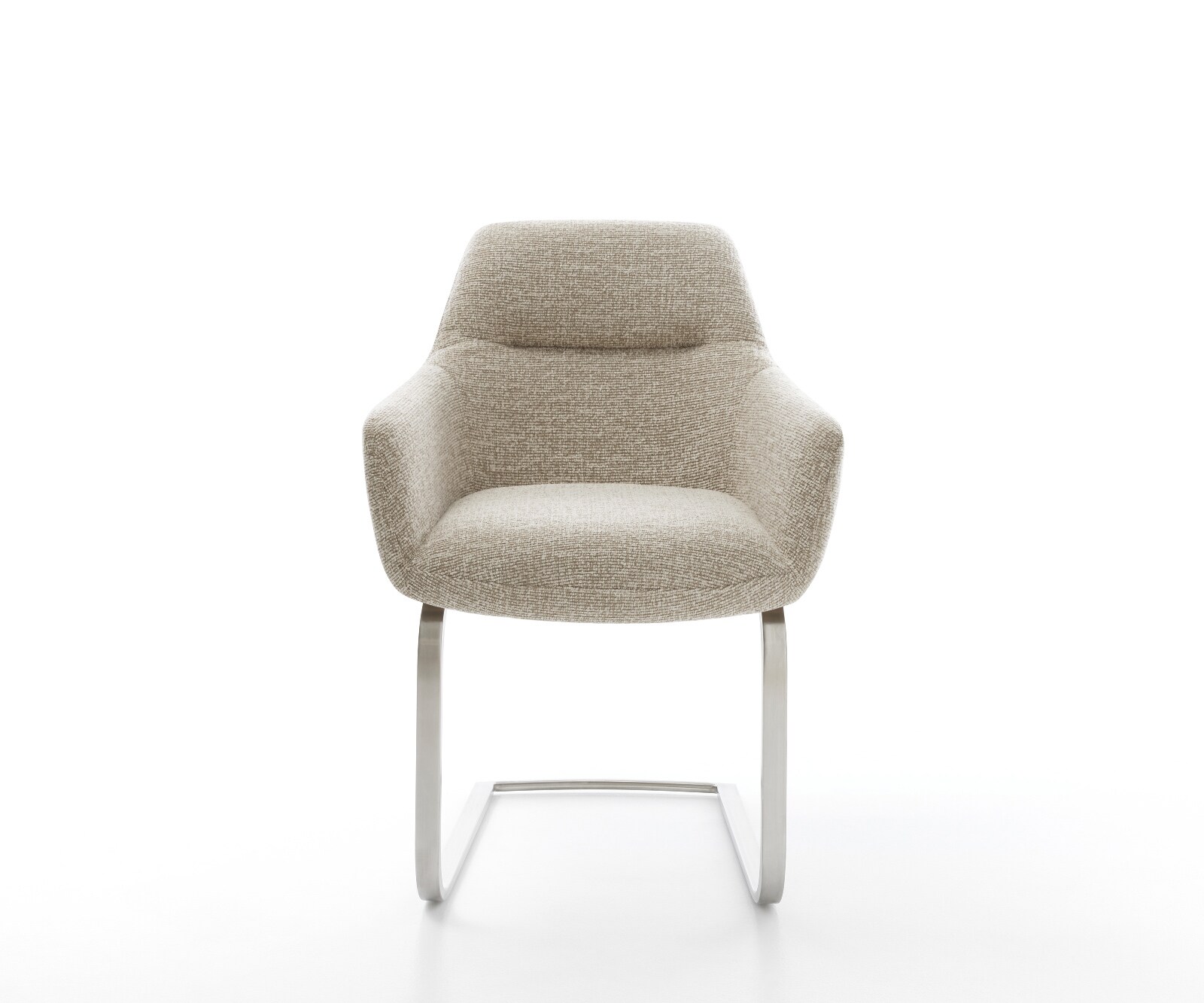 Cantilever Pejo-Flex tissu tissé doux beige pied cantilever plat acier inoxydable resorts ensachés 2