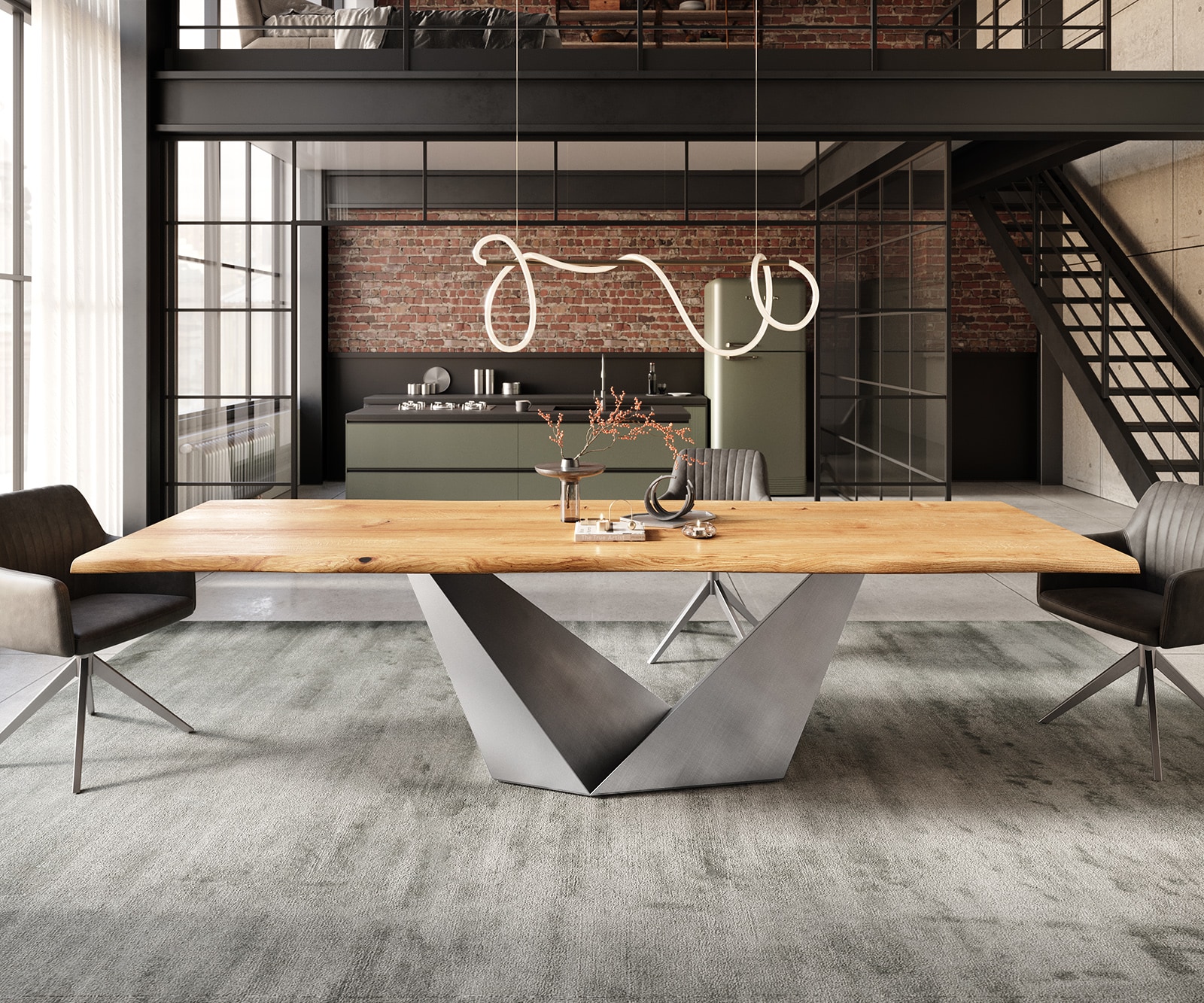 Piètement-de-table Prisma Metallic argent 3