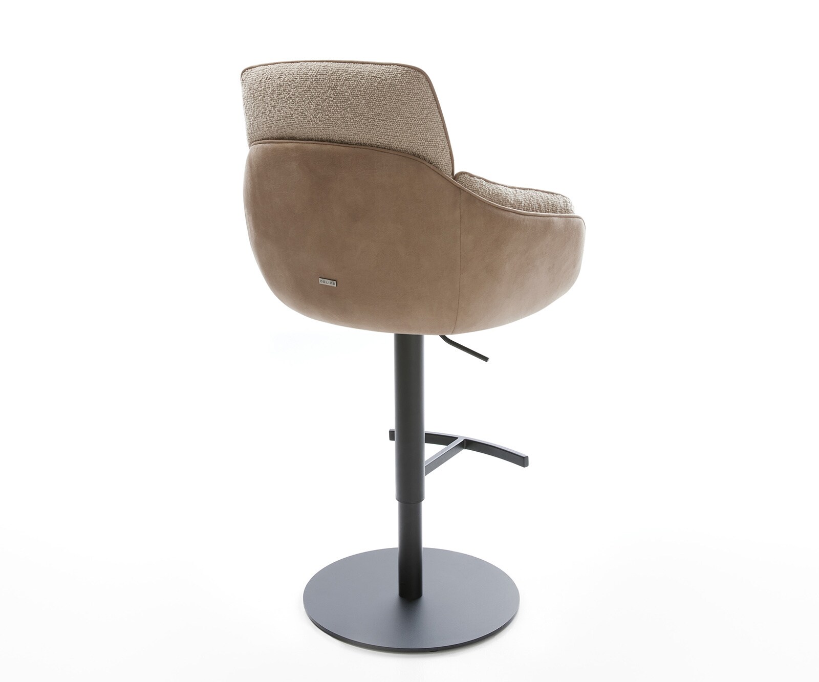 Chaise-de-bar Luan-Flex mélange de matériaux boue pied pivotant réglable en hauteur métal pivotant ressorts ensachés 4