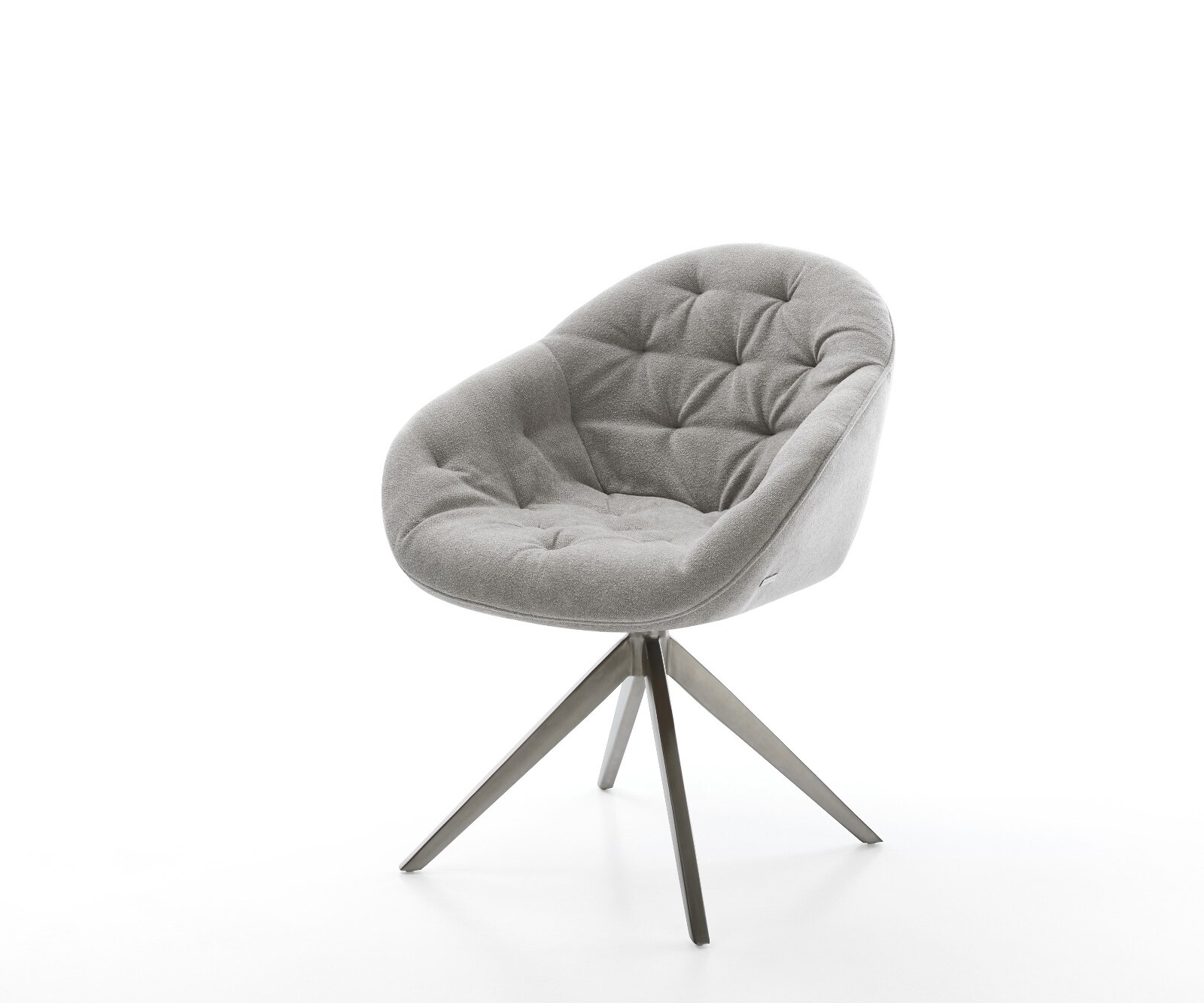 Chaise-pivotante Gaio-Flex tissu structuré doux gris pied croisé large grafiete pivotement sur 360° fonction bascule 1