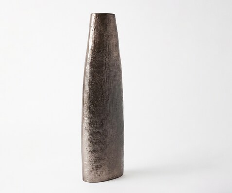 Vase Conico l20 x P11 x H69 cm Aluminium Mokka Bronze Moulé