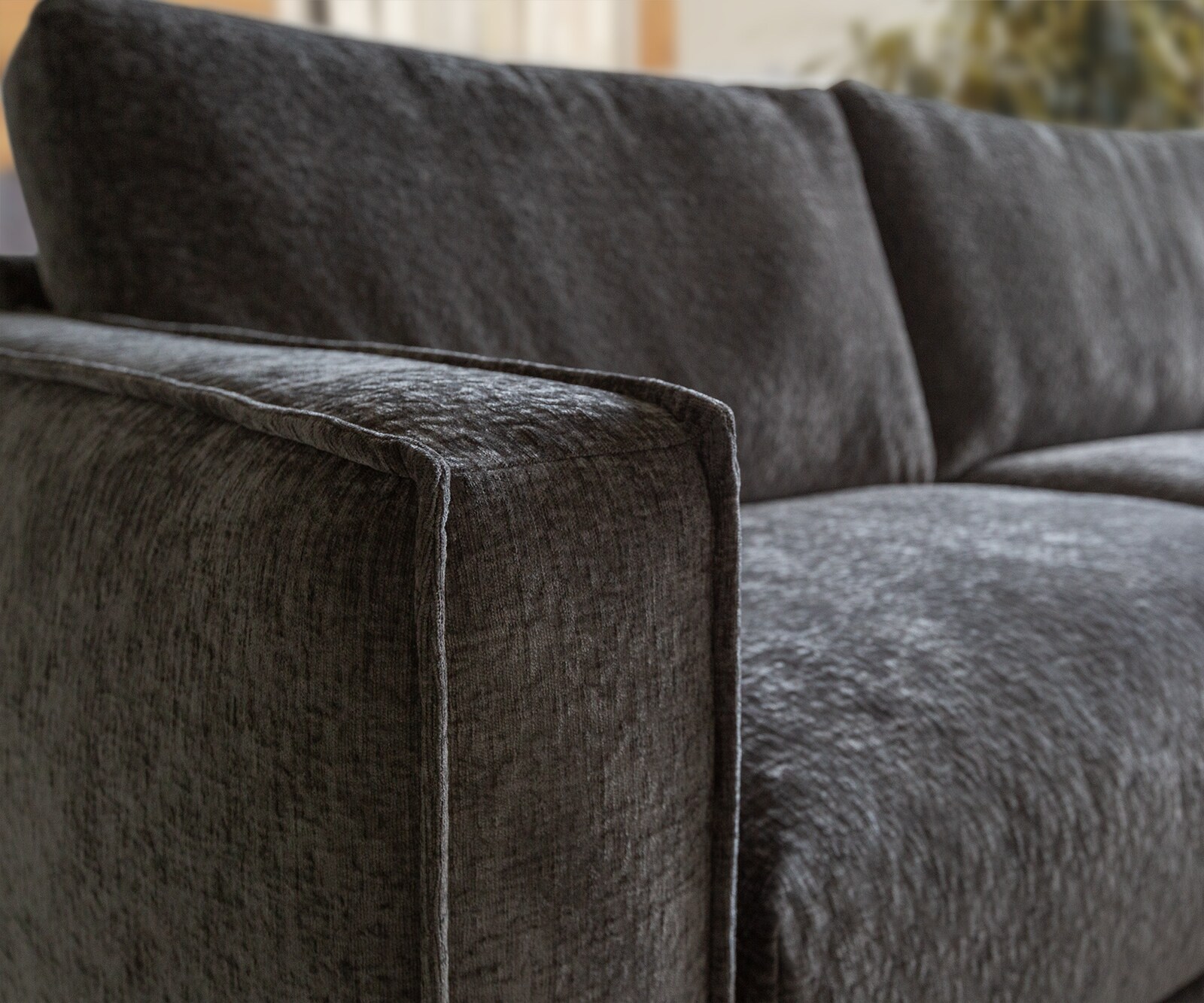 Canapé-d'angle Sottil 290 x 165cm chenille gris Recamière droite 4