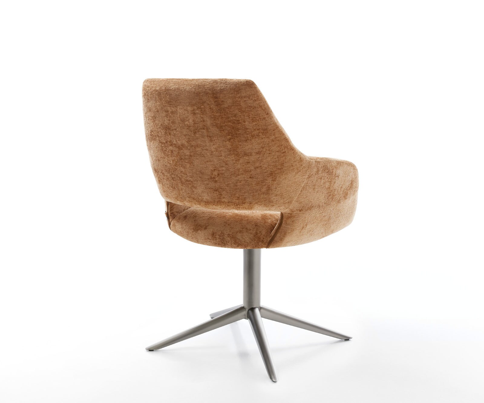 Chaise-pivotante Yago-Flex mit Armlehnen chenille rouille pied de chaise 4 branches grafiete pivotement sur 360° fonction bascule ressorts ensachés 5