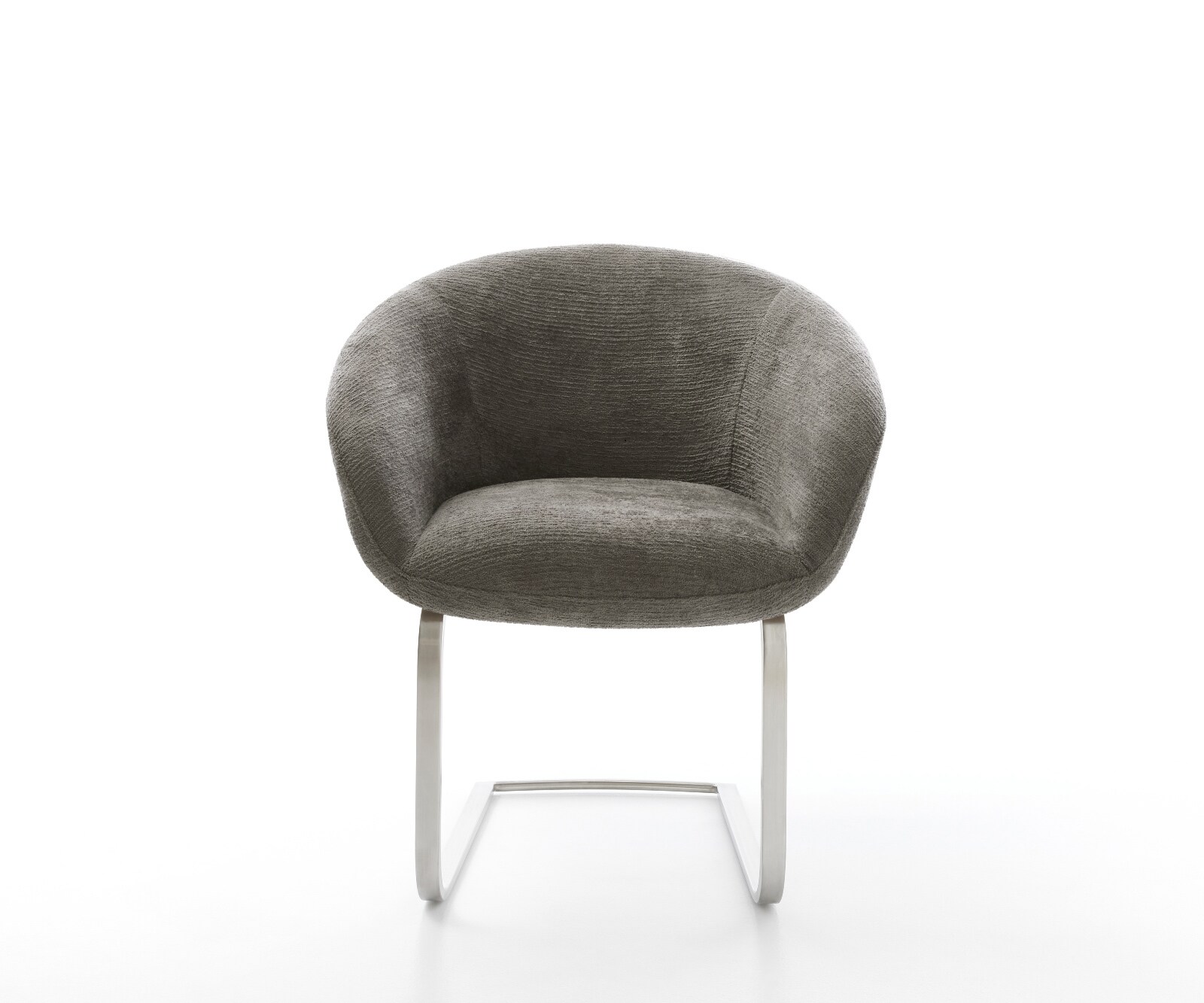 Cantilever Vinka-Flex avec accoudoirs bouclé doux couleur boue pied cantilever plat acier inoxydable resorts ensachés 2
