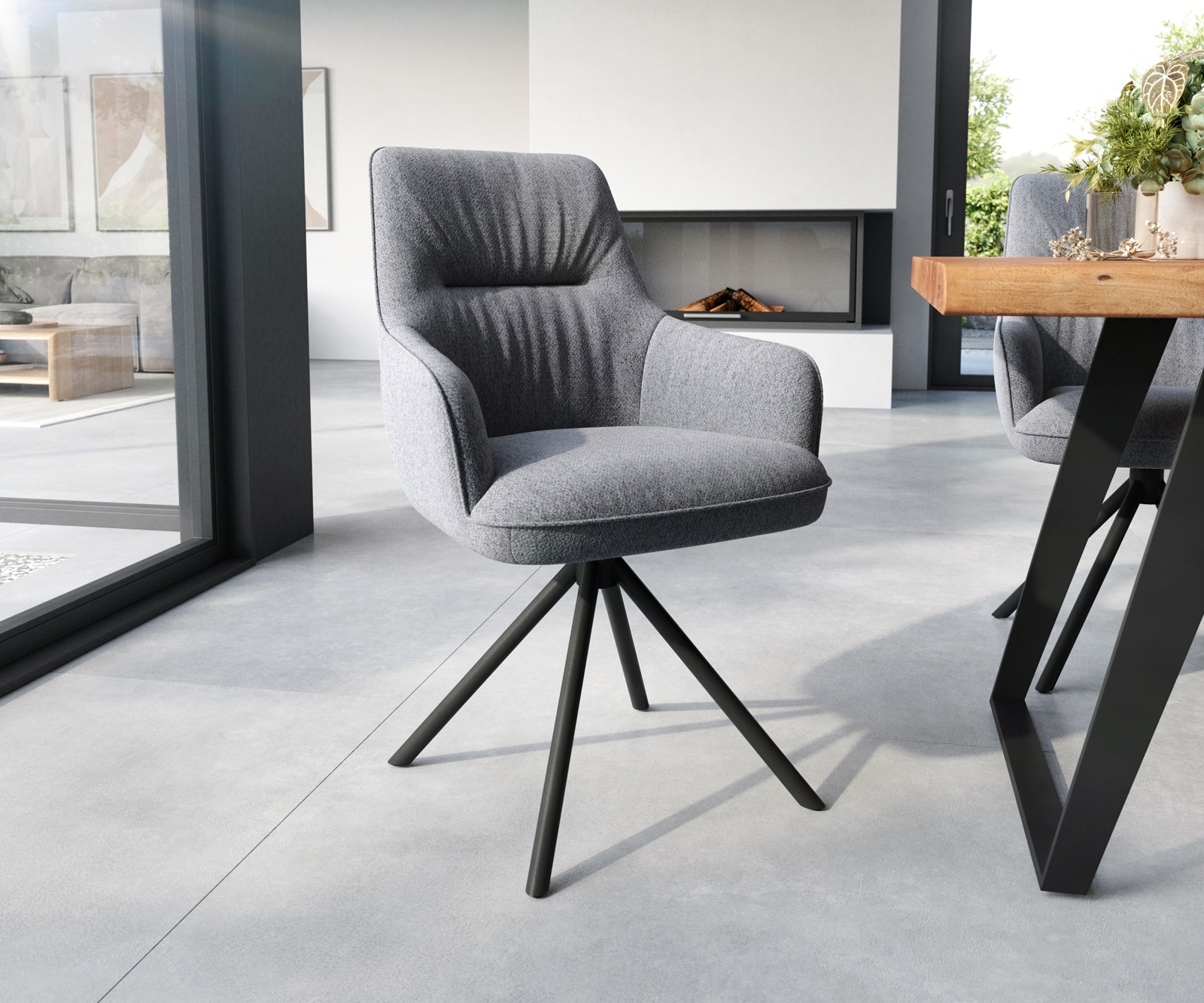 Chaise-de-salle-à-manger Zelia-Flex Chaise rembourrée 2