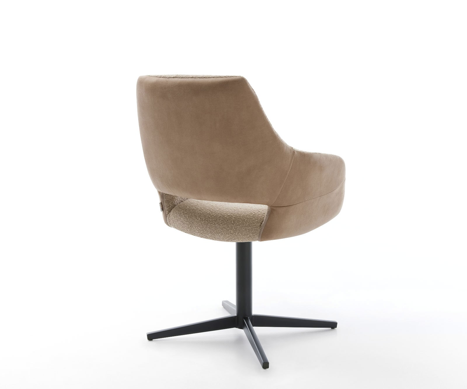 Chaise-pivotante Yago-Flex avec accoudoirs tissu mixte couleur boue pied de chaise 4 branches noir pivotement sur 360° ressorts ensachés 4 Chaise-pivotante Yago-Flex avec accoudoirs tissu mixte couleur boue pied de chaise 4 branches noir pivotement sur 360° ressorts ensachés 4