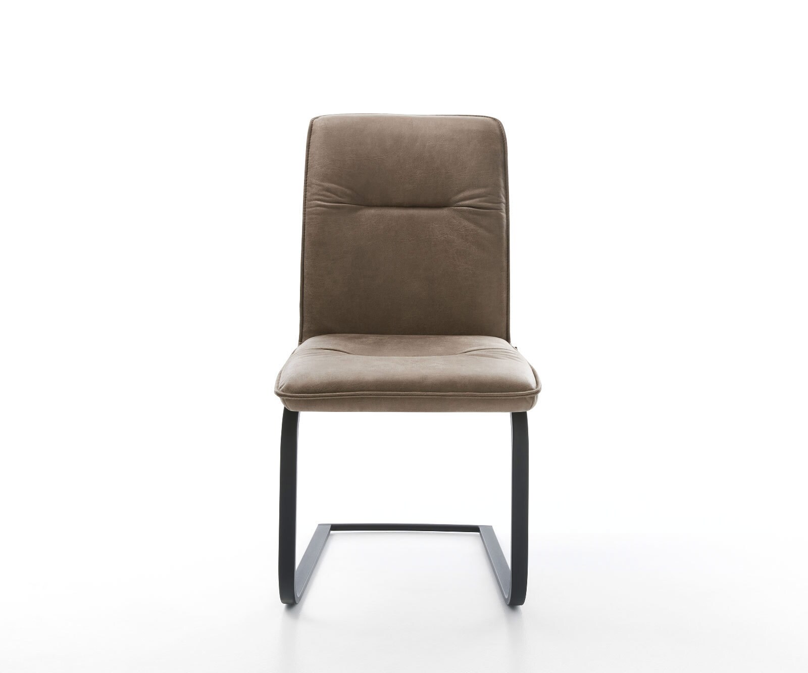 Cantilever Vinjo-Flex microvelours taupe vintage pied cantilever plat noir 1