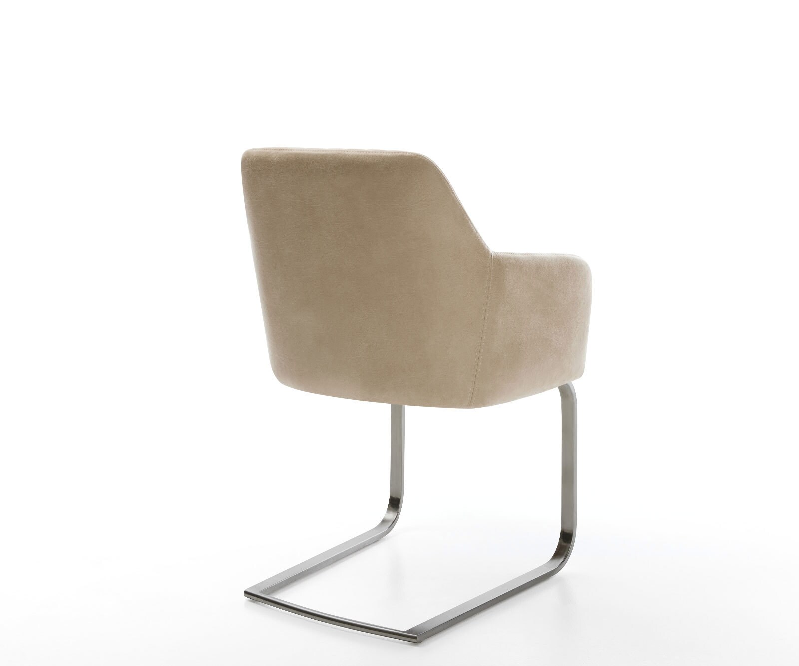 Cantilever Greg-Flex microvelours beige vintage pied cantilever plat grafiete ressorts ensachés 4