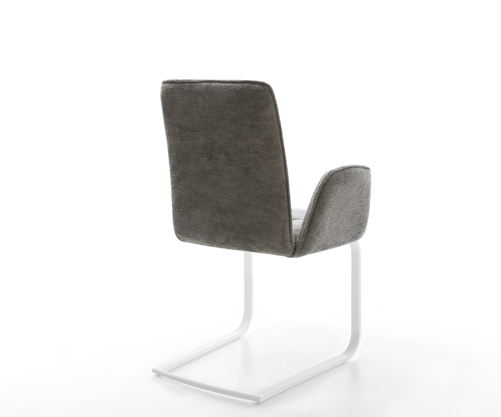 Cantilever Vinja-Flex bouclé doux couleur boue pied cantilever plat blanc 5