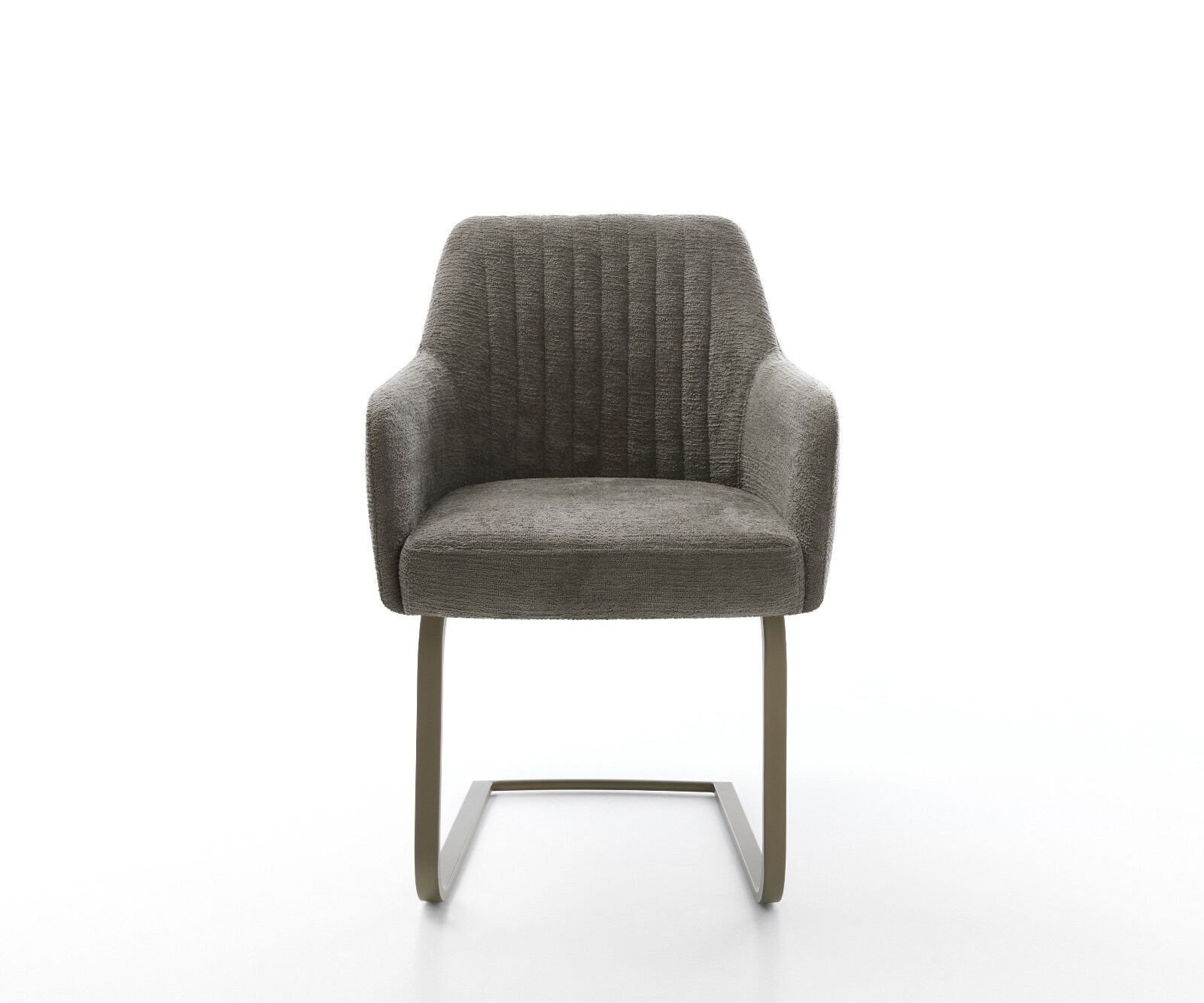 Cantilever Greg-Flex bouclé doux couleur boue pied cantilever plat aspect titane resorts ensachés 2