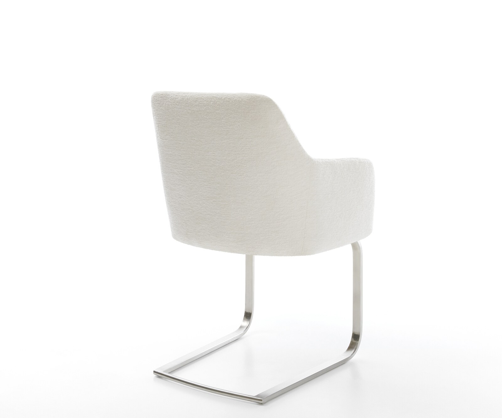 Cantilever Greg-Flex bouclé doux beige pied cantilever plat acier inoxydable resorts ensachés 5
