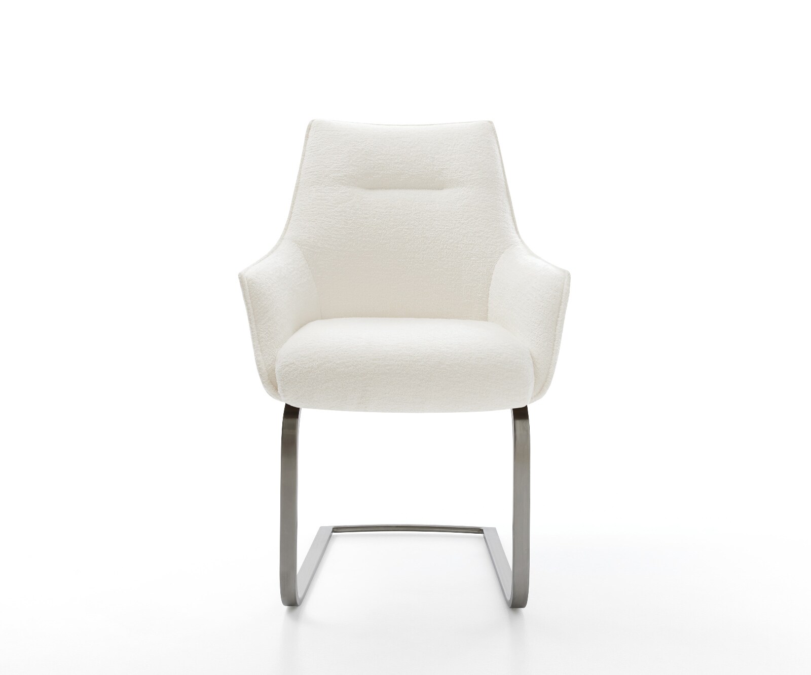 Cantilever Alja-Flex avec accoudoirs bouclé doux beige pied cantilever plat grafiete resorts ensachés 2