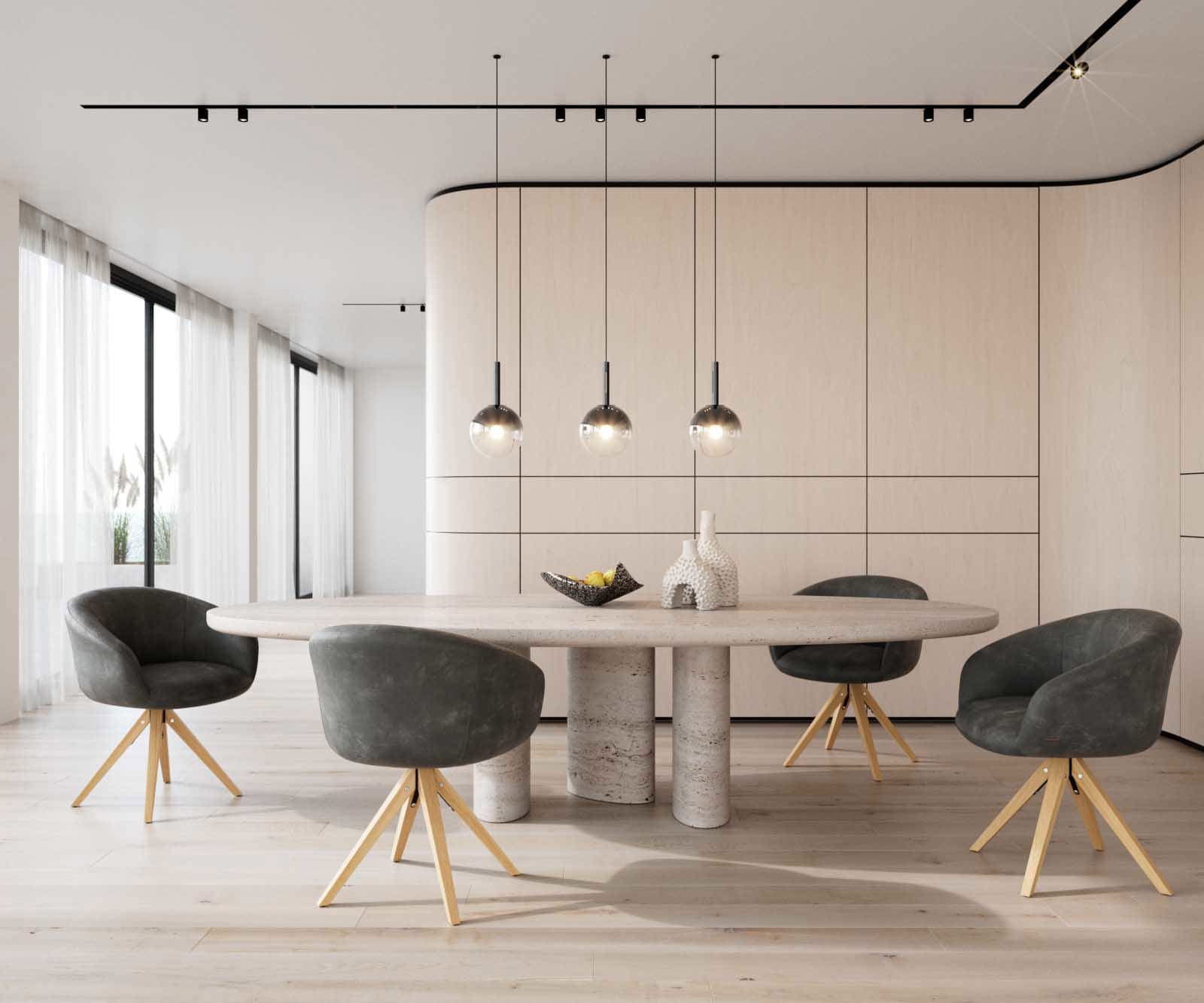 Chaise-pivotante Vinka-Flex avec accoudoirs microvelours anthracite vintage pied en bois angulaire naturel pivotement sur 180° ressorts ensachés 5 Chaise-pivotante Vinka-Flex avec accoudoirs microvelours anthracite vintage pied en bois angulaire naturel pivotement sur 180° ressorts ensachés 5