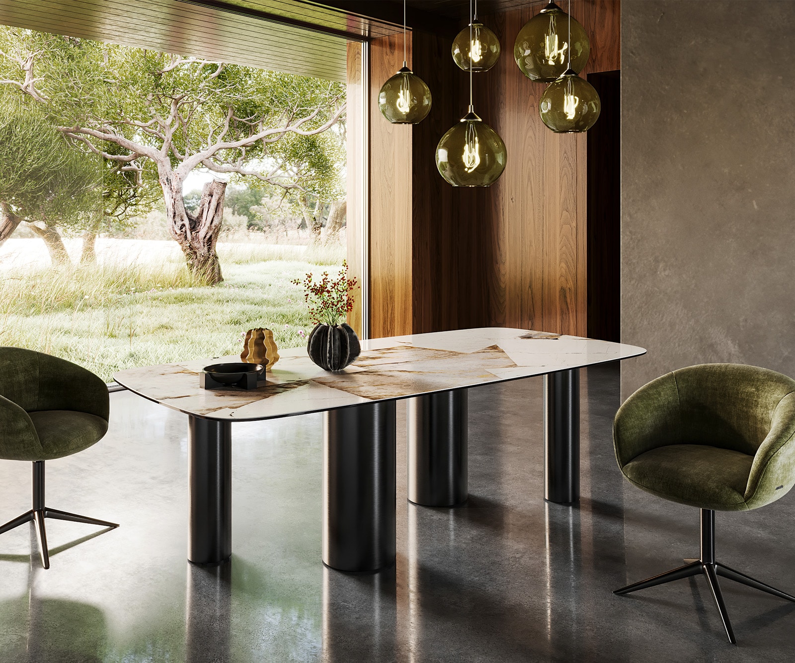 Table à manger Edge Boot 240x120 Céramique Iris FMG Patagonia Lappato Pilier Acier inoxydable Graphite Table à manger Edge Boot 240x120 Céramique Iris FMG Patagonia Lappato Pilier Acier inoxydable Graphite