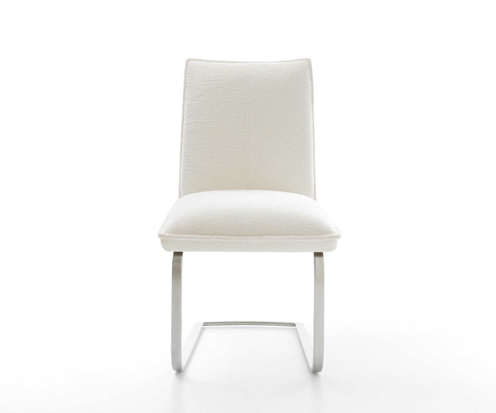 Cantilever Lelio-Flex bouclé doux beige pied cantilever plat acier inoxydable resorts ensachés 2