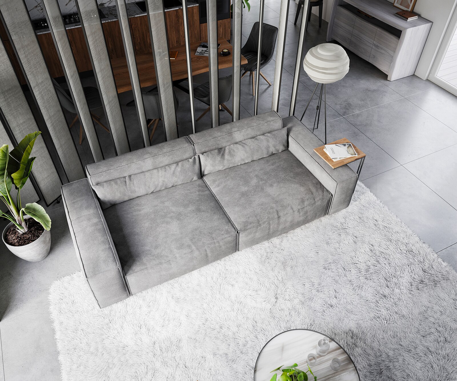 Grand Canapé Sirpio XL 270x130 cm Microfibre Taupe 3