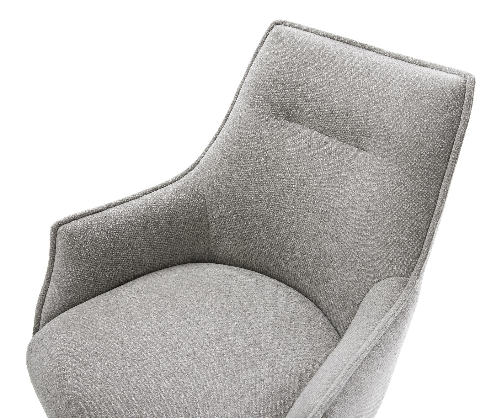 Cantilever Alja-Flex avec accoudoirs tissu structuré doux gris pied cantilever plat aspect titane resorts ensachés 4