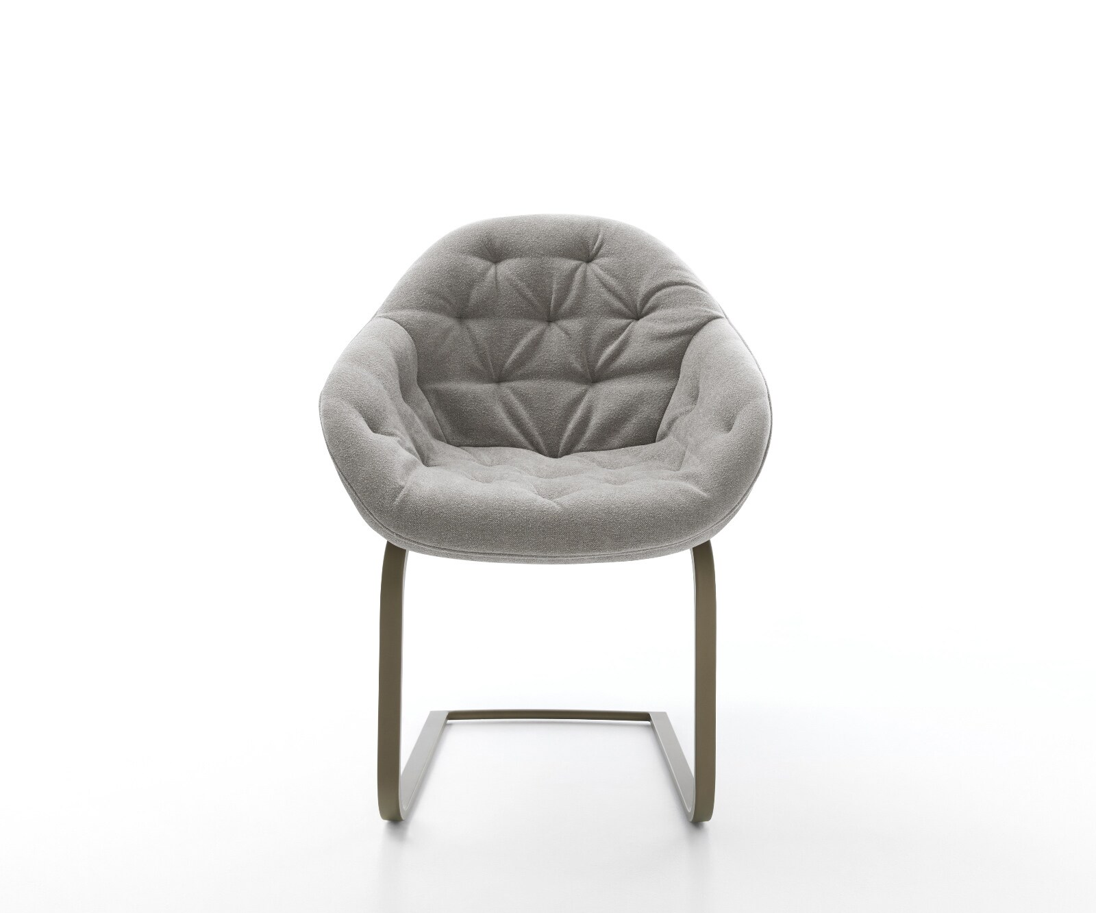 Cantilever Gaio-Flex tissu structuré doux gris pied cantilever plat aspect titane 1