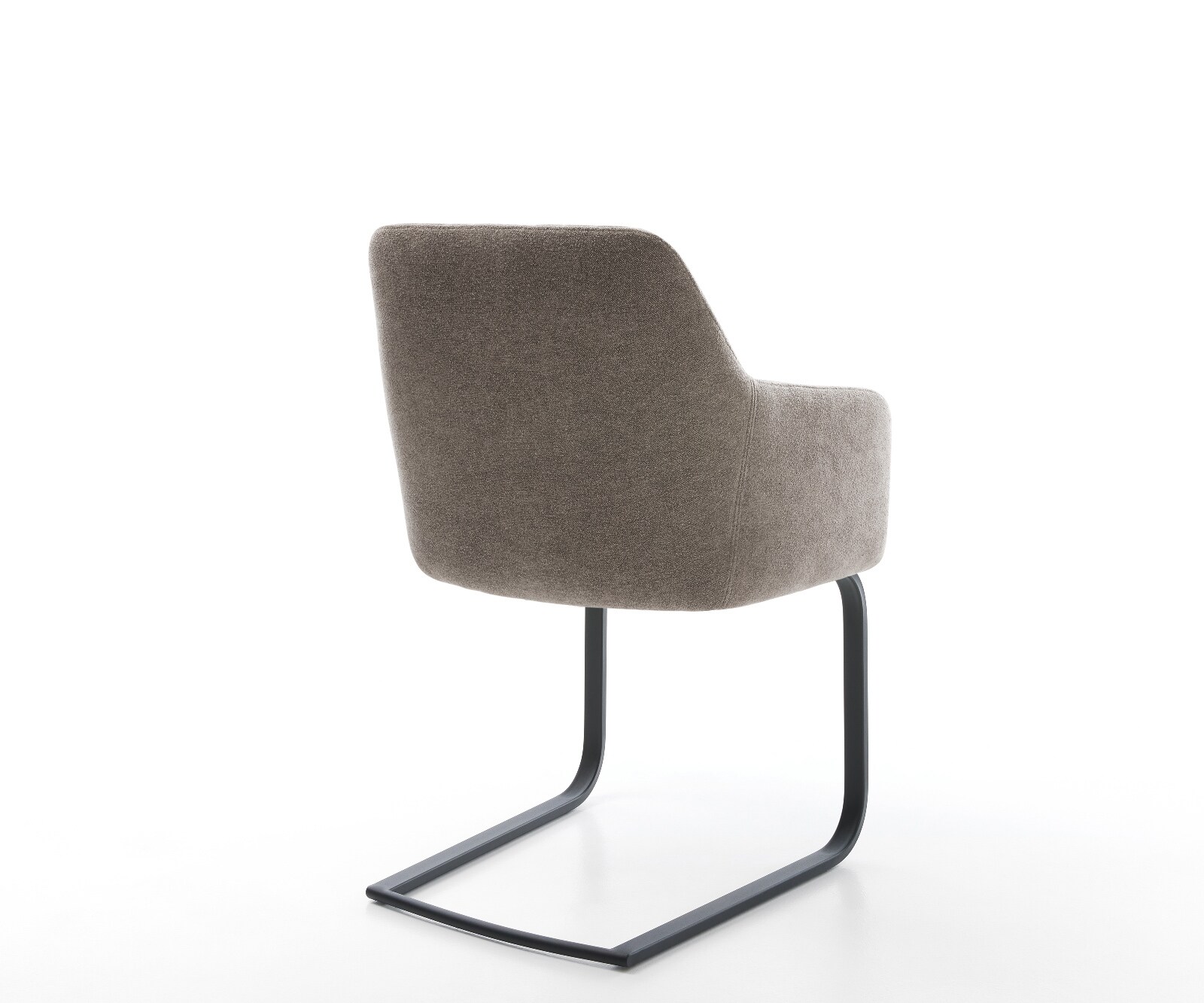 Cantilever Greg-Flex tissu structuré doux taupe pied cantilever plat noir ressorts ensachés 5