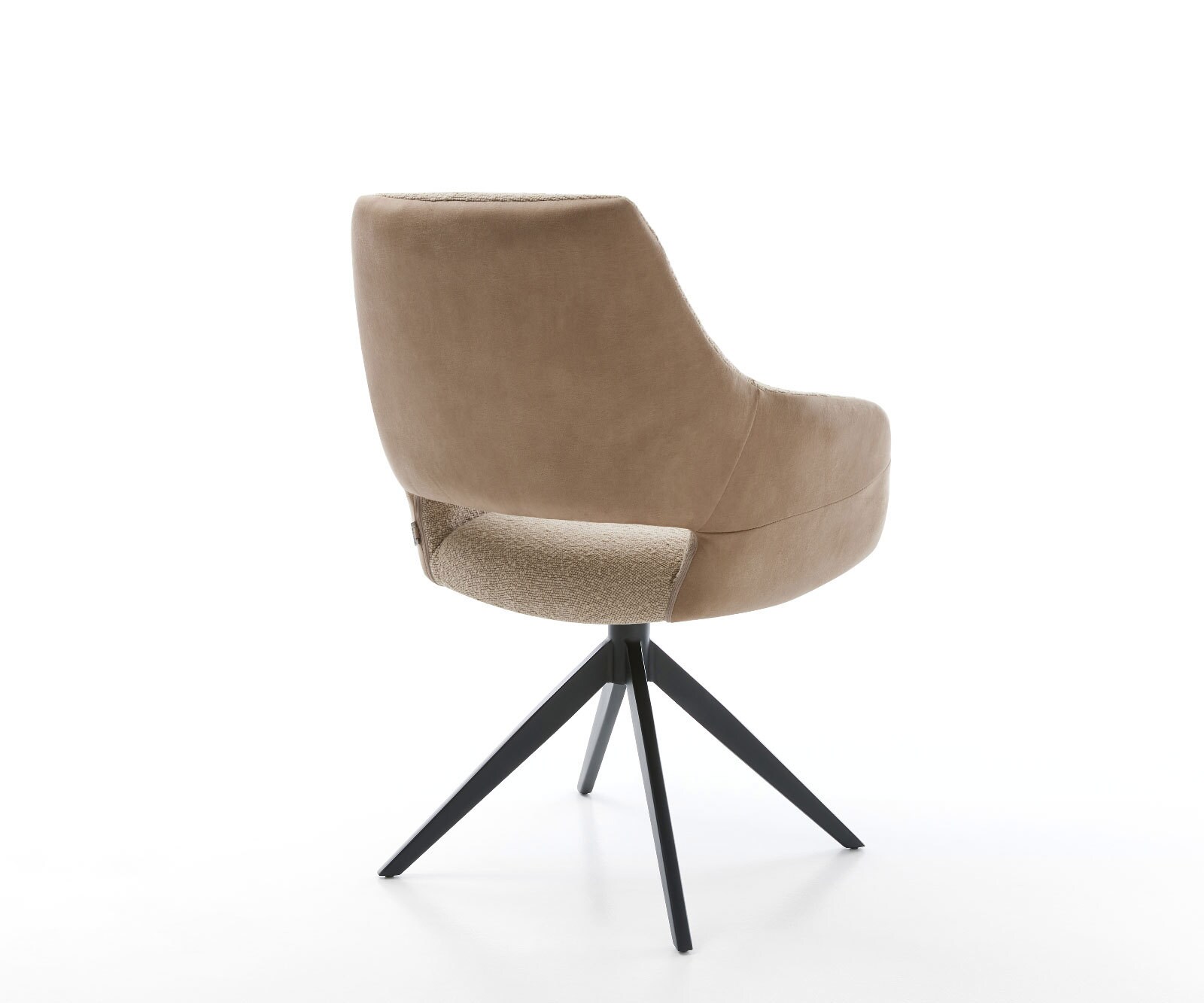 Chaise-pivotante Yago-Flex avec accoudoirs tissu mixte couleur boue pied croisé large noir pivotement sur 360° fonction bascule ressorts ensachés 4 Chaise-pivotante Yago-Flex avec accoudoirs tissu mixte couleur boue pied croisé large noir pivotement sur 360° fonction bascule ressorts ensachés 4