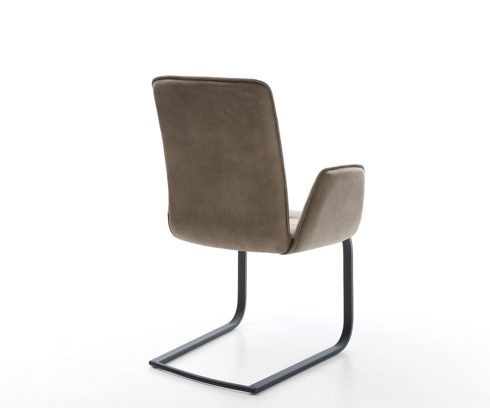 Cantilever Vinja-Flex microvelours taupe vintage pied cantilever plat noir 4