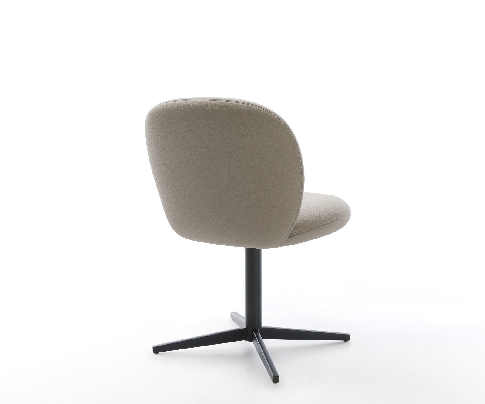 Chaise-pivotante Nube-Flex cuir de vache couleur boue pied de chaise 4 branches noir pivotement sur 360° ressorts ensachés 4 Chaise-pivotante Nube-Flex cuir de vache couleur boue pied de chaise 4 branches noir pivotement sur 360° ressorts ensachés 4