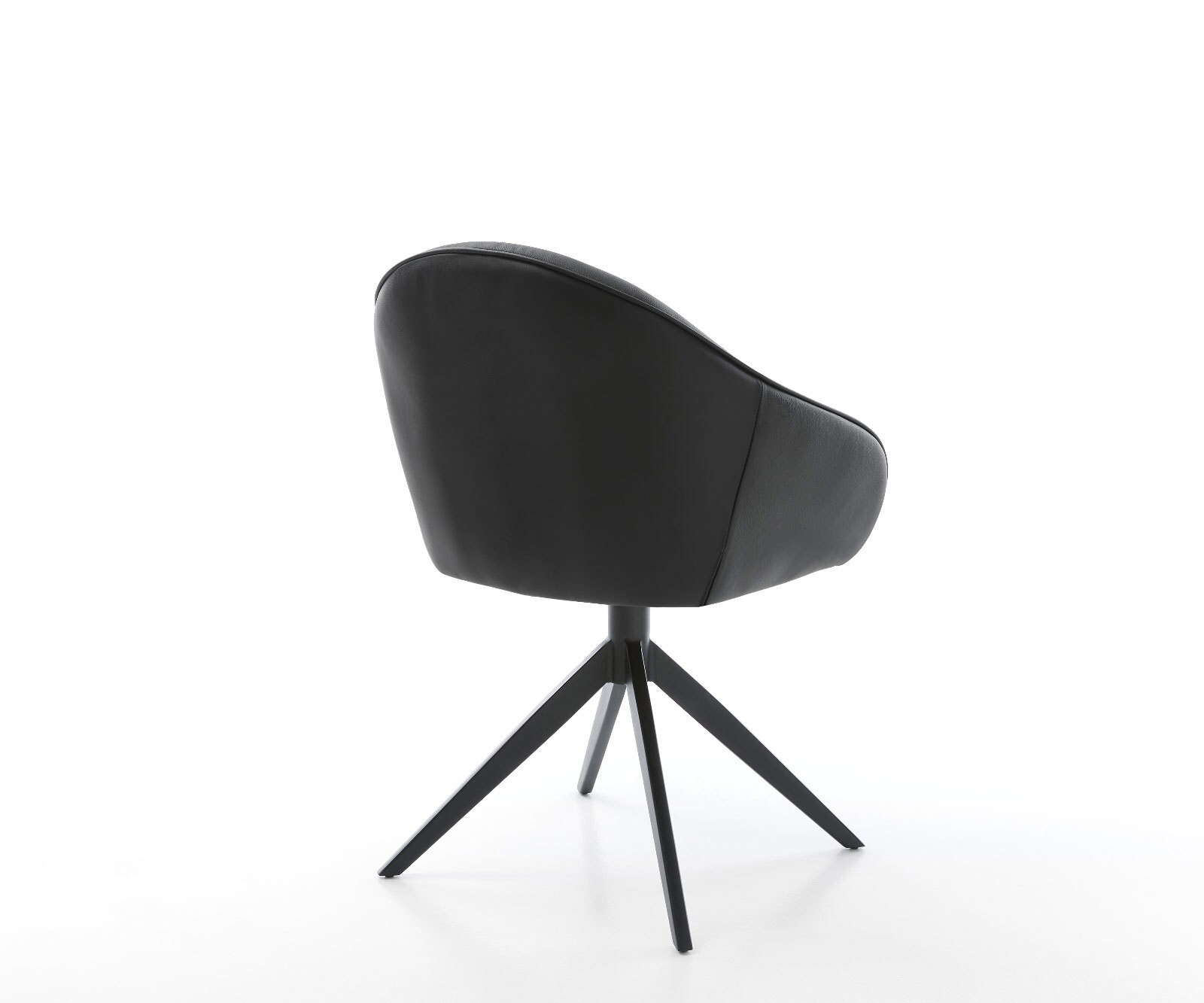 Chaise-pivotante Gaio-Flex cuir de vache noir pied croisé large noir pivotement sur 360° fonction bascule 4